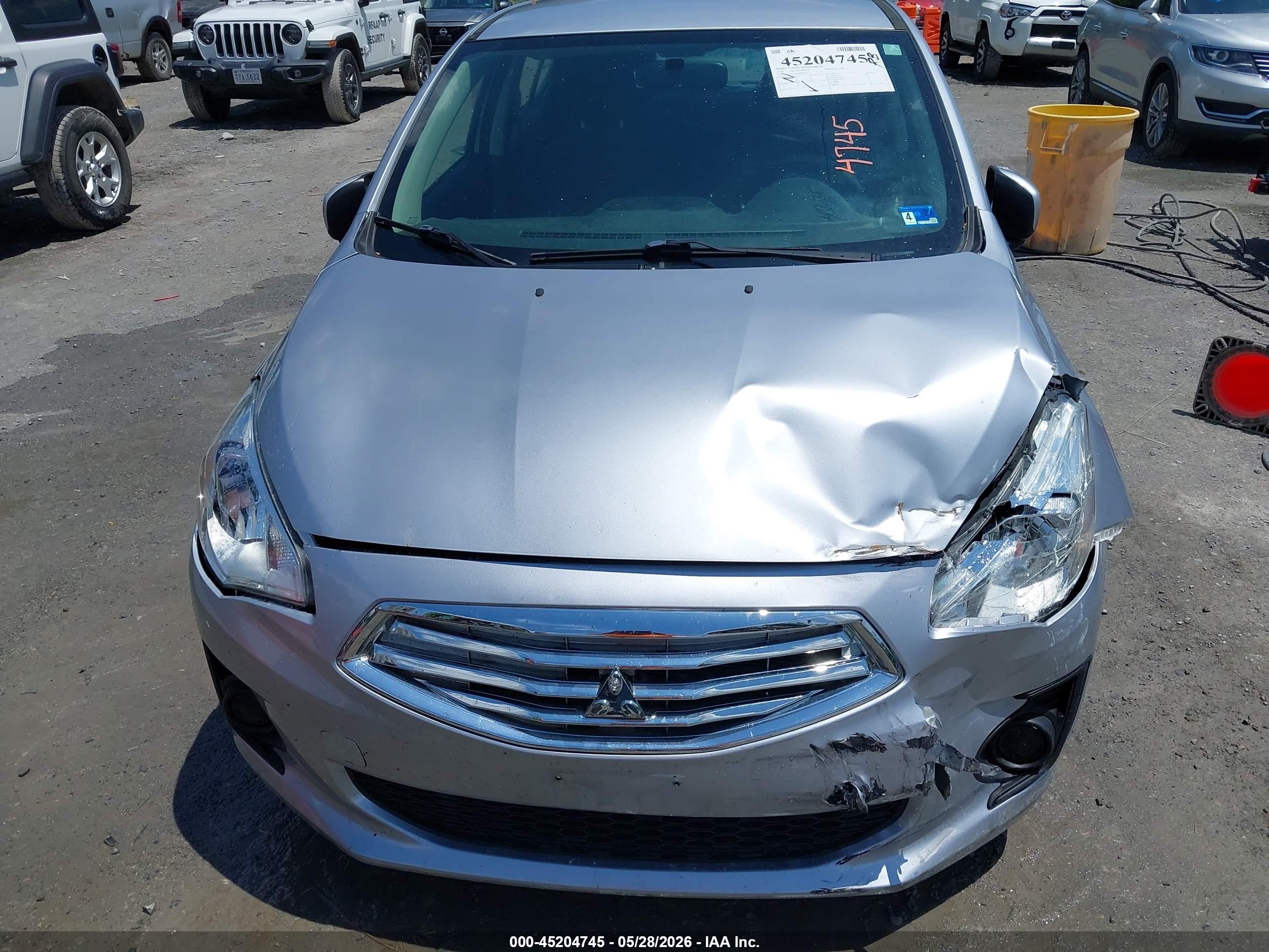 2020 Mitsubishi Mirage G4 Es Silver vin: ML32F3FJ4LHF06337