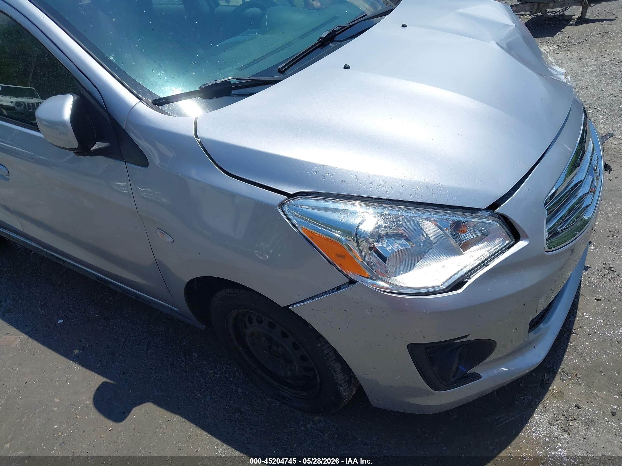 2020 Mitsubishi Mirage G4 Es Silver vin: ML32F3FJ4LHF06337