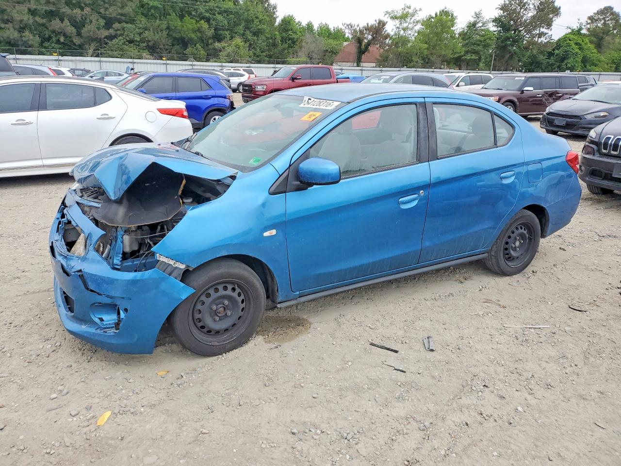 2019 Mitsubishi Mirage G4 Es Blue vin: ML32F3FJ5KHF09701