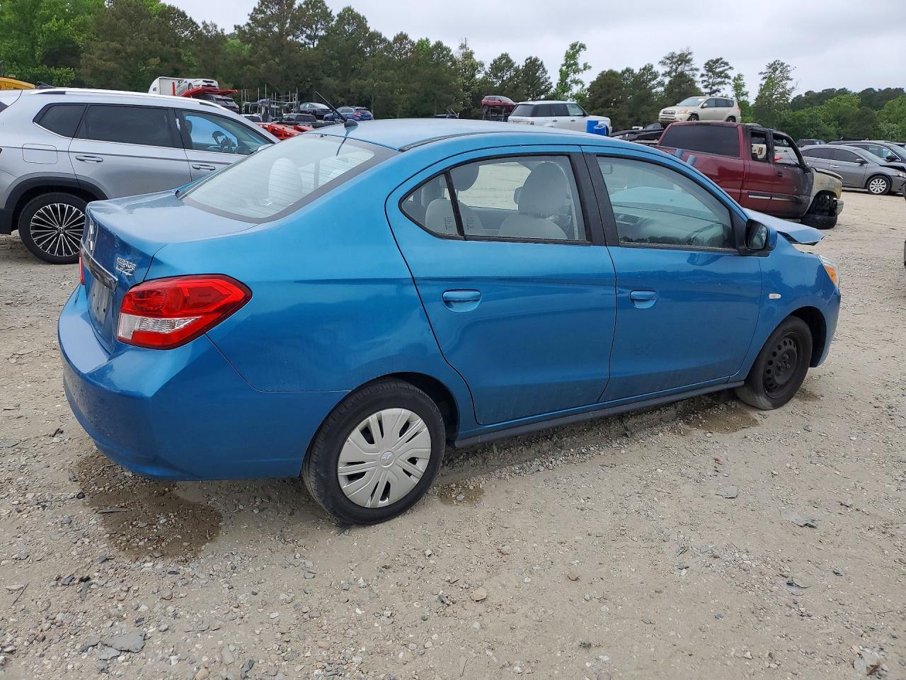 2019 Mitsubishi Mirage G4 Es Blue vin: ML32F3FJ5KHF09701