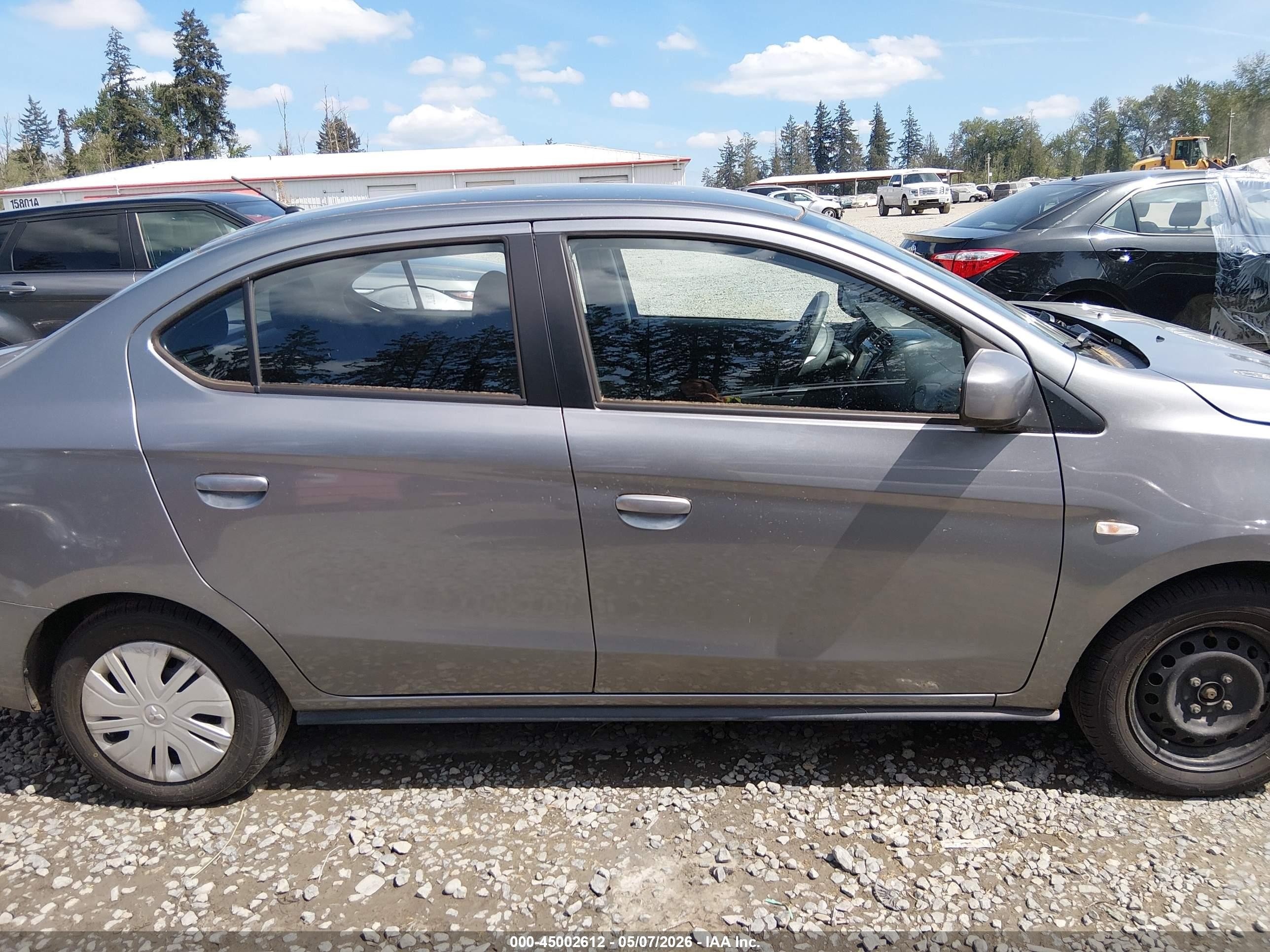 2019 Mitsubishi Mirage G4 Es Gray vin: ML32F3FJ6KHF10646