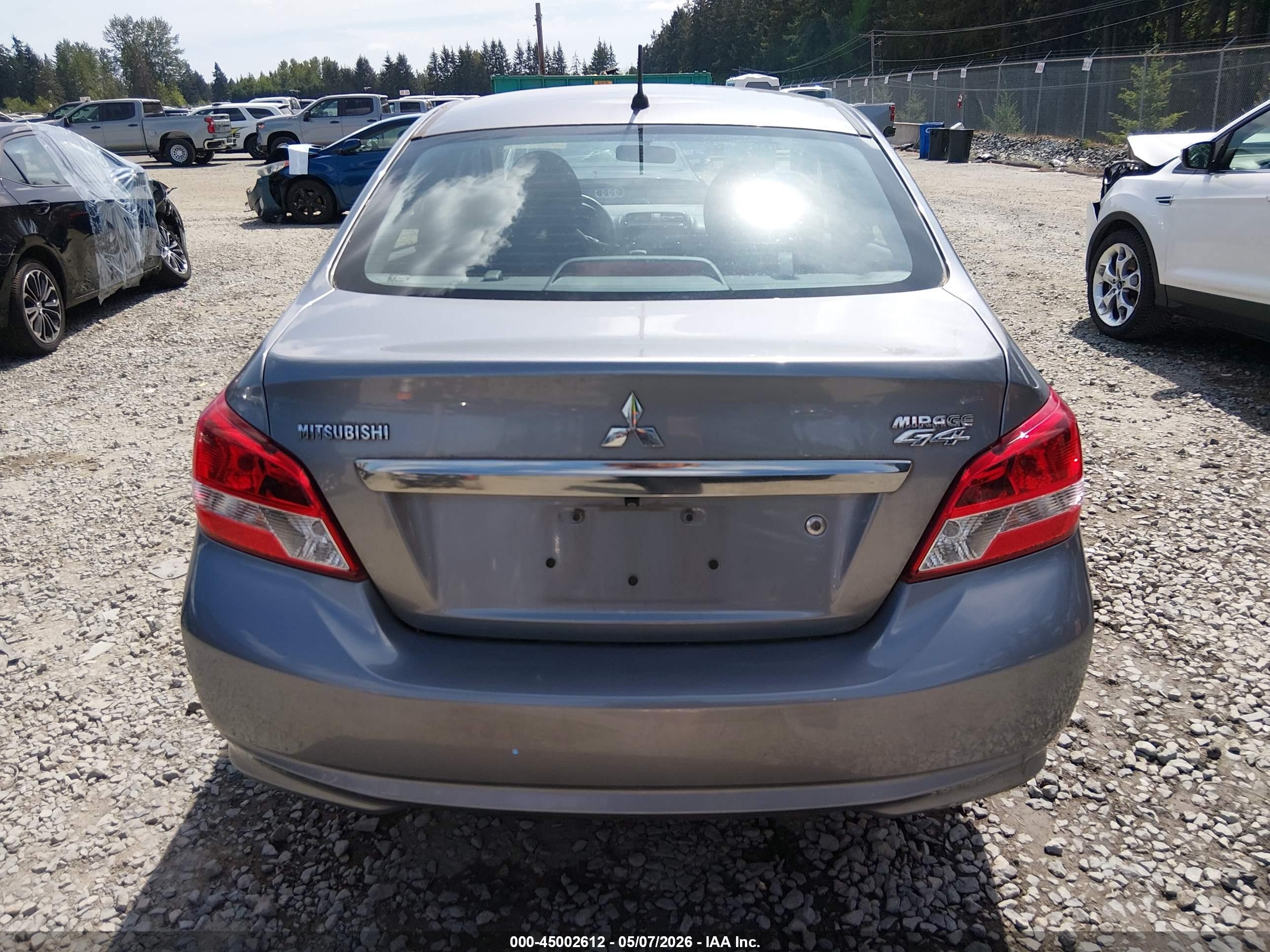 2019 Mitsubishi Mirage G4 Es Gray vin: ML32F3FJ6KHF10646