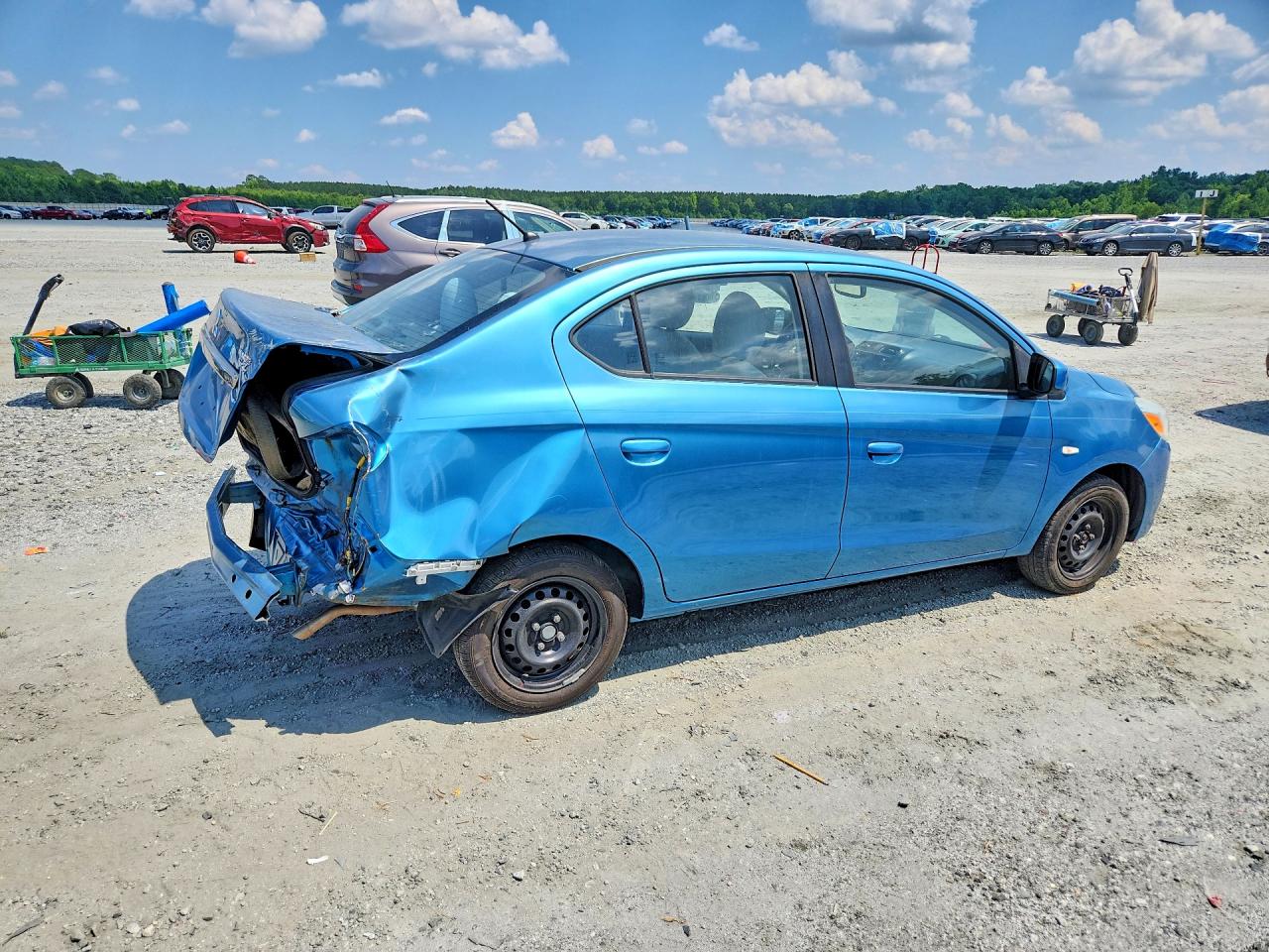 2017 Mitsubishi Mirage G4 Es Синий vin: ML32F3FJ7HHF14763