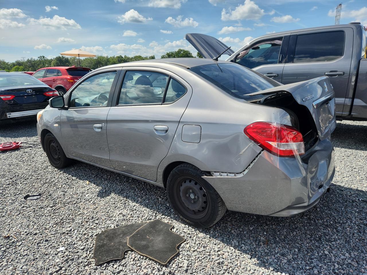 2017 Mitsubishi Mirage G4 Es Gray vin: ML32F3FJ8HHF06574