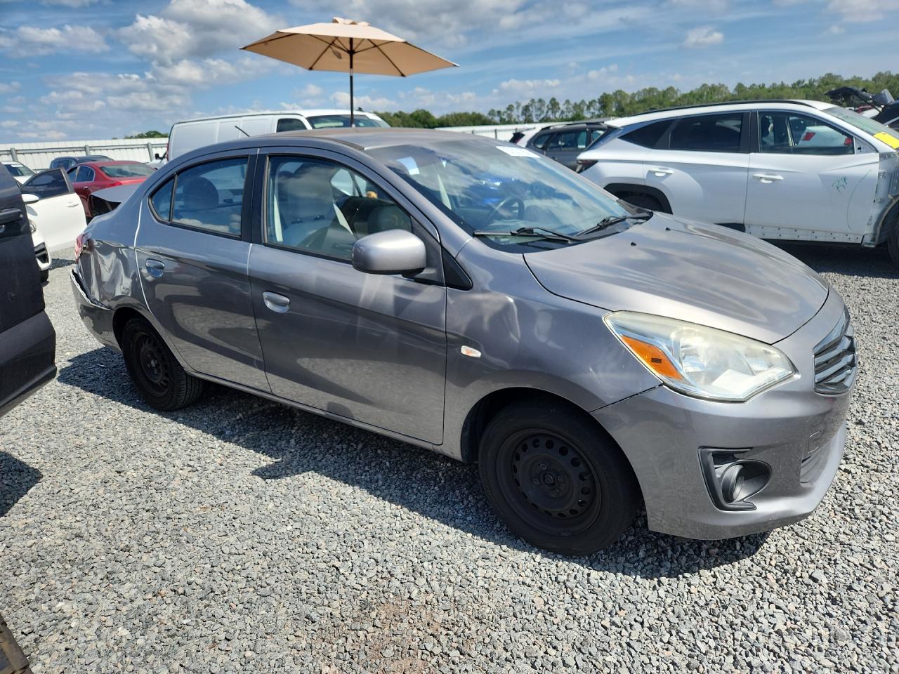 2017 Mitsubishi Mirage G4 Es Gray vin: ML32F3FJ8HHF06574