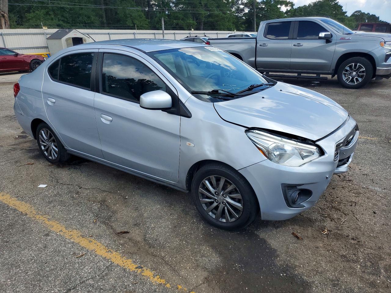 2019 Mitsubishi Mirage G4 Es Серебряный vin: ML32F3FJ8KHF06114