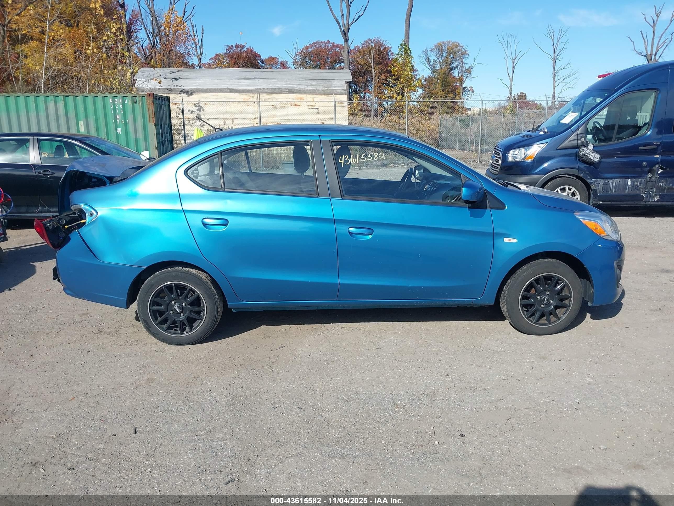 2017 Mitsubishi Mirage G4 Es Blue vin: ML32F3FJ9HH004234