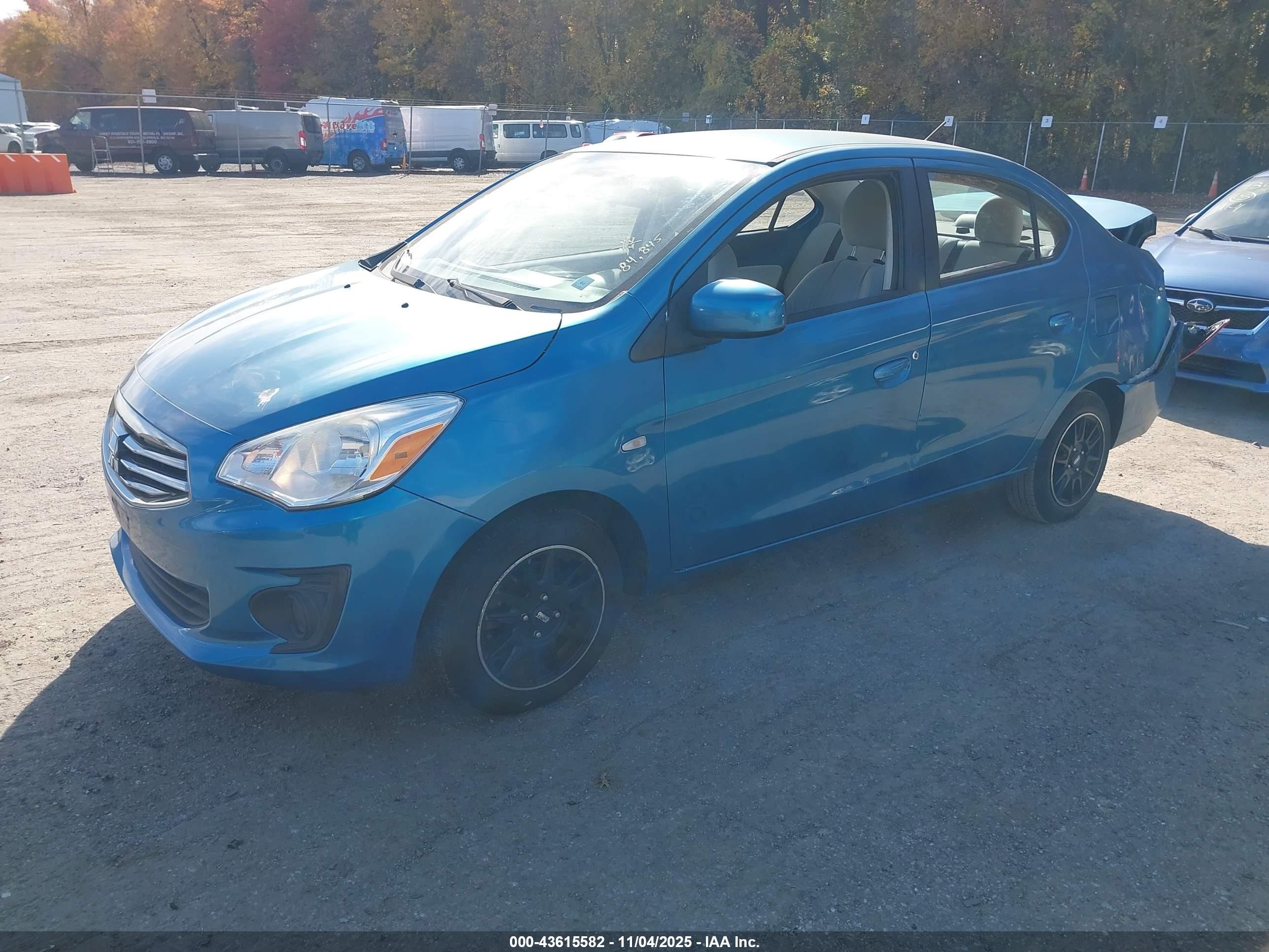 2017 Mitsubishi Mirage G4 Es Blue vin: ML32F3FJ9HH004234