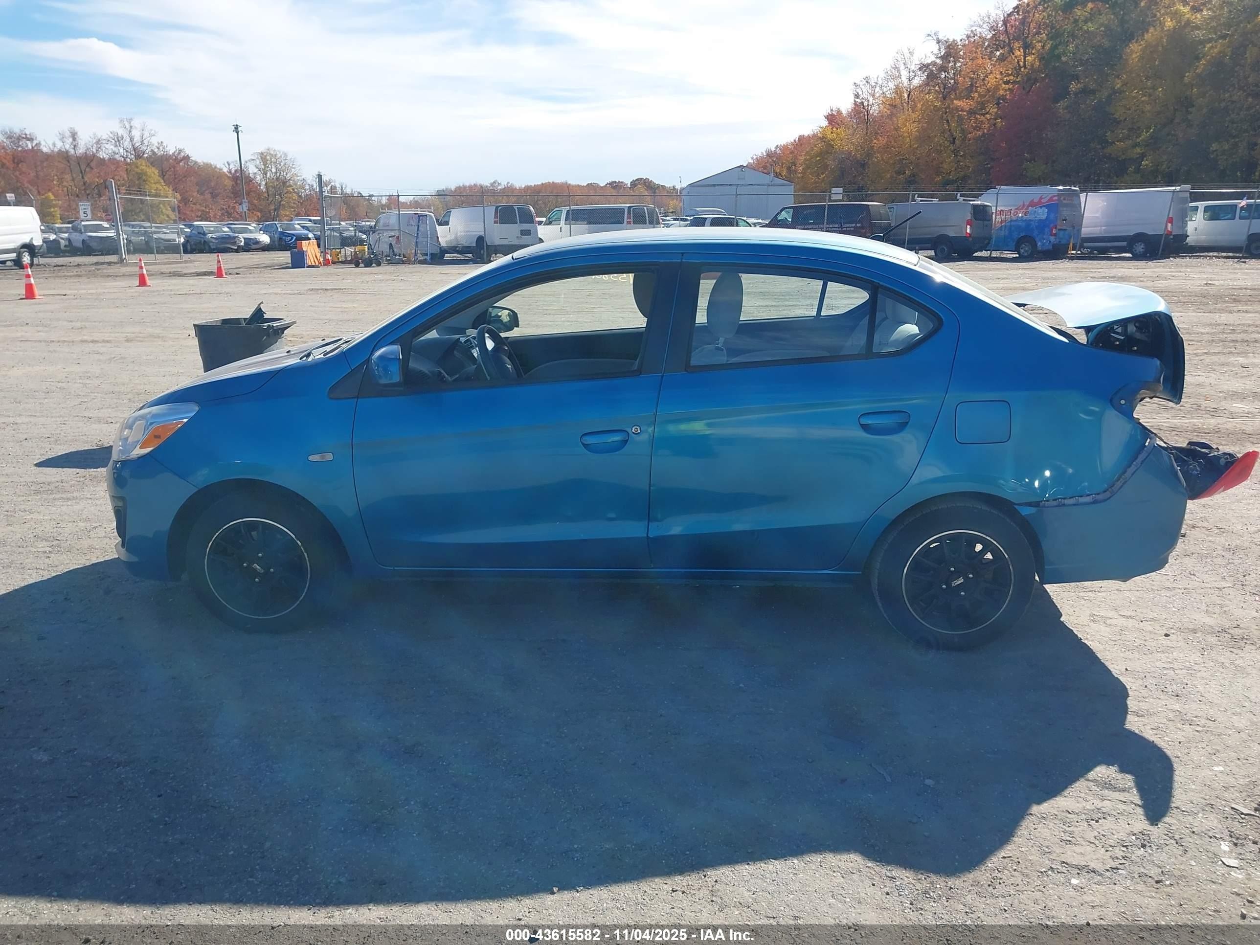 2017 Mitsubishi Mirage G4 Es Blue vin: ML32F3FJ9HH004234