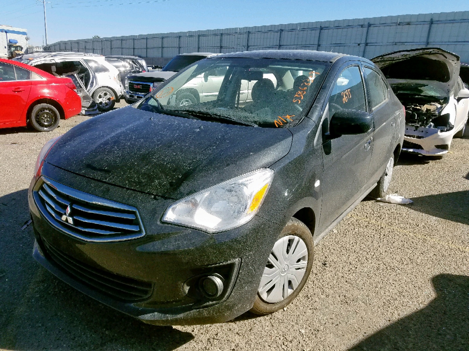 2019 Mitsubishi Mirage G4 Es Черный vin: ML32F3FJ9KHF16280