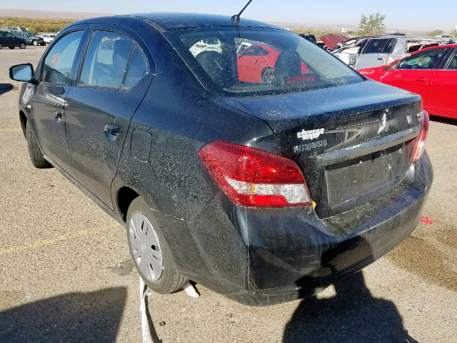2019 Mitsubishi Mirage G4 Es Черный vin: ML32F3FJ9KHF16280