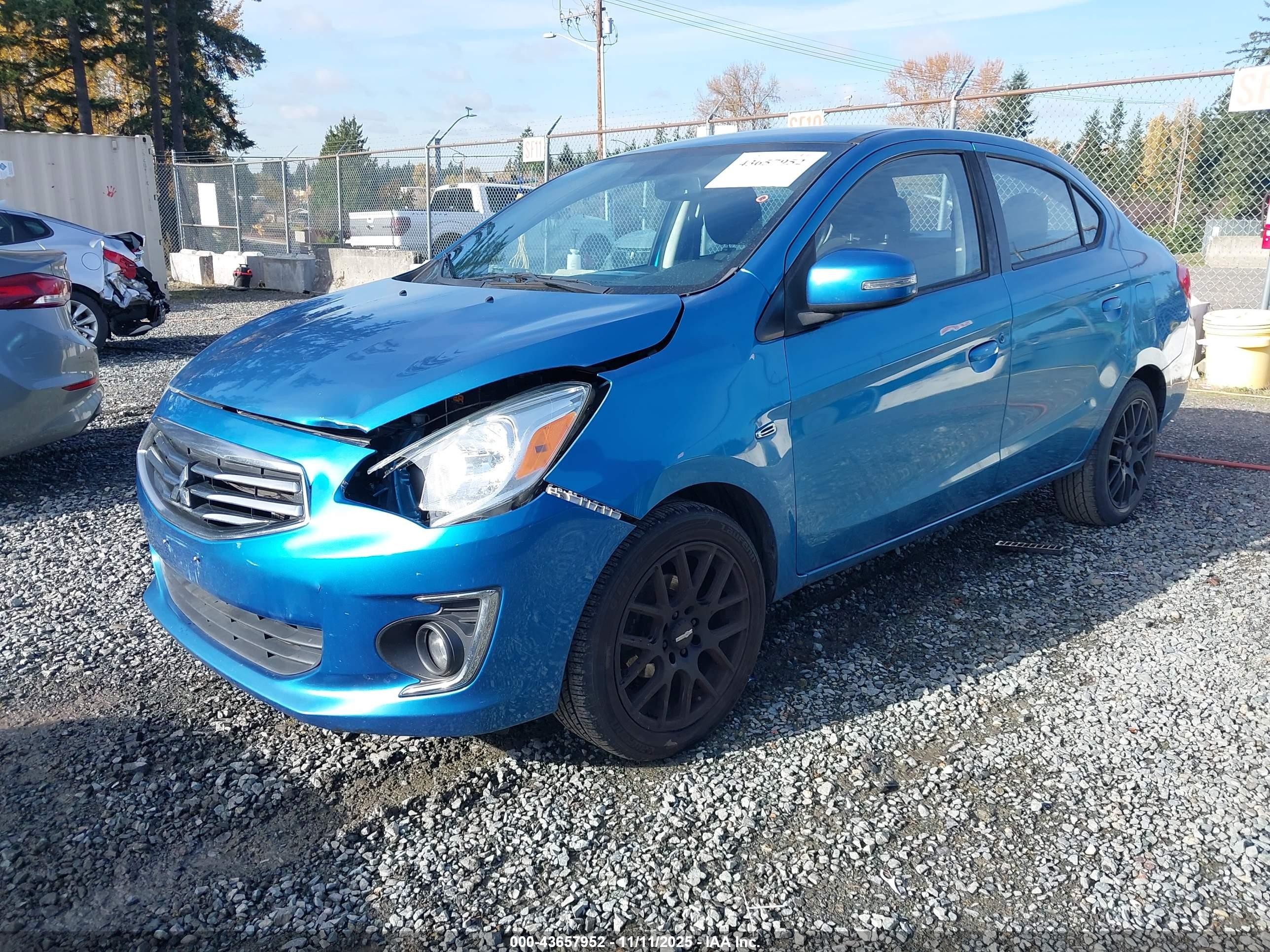 2018 Mitsubishi Mirage G4 Se Blue vin: ML32F4FJ9JHF10810