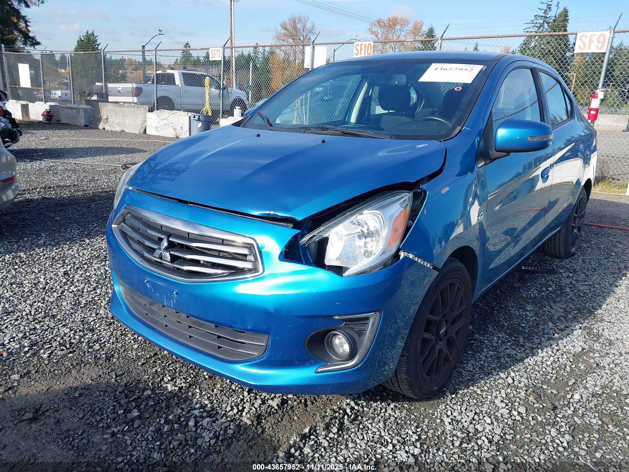 2018 Mitsubishi Mirage G4 Se Blue vin: ML32F4FJ9JHF10810