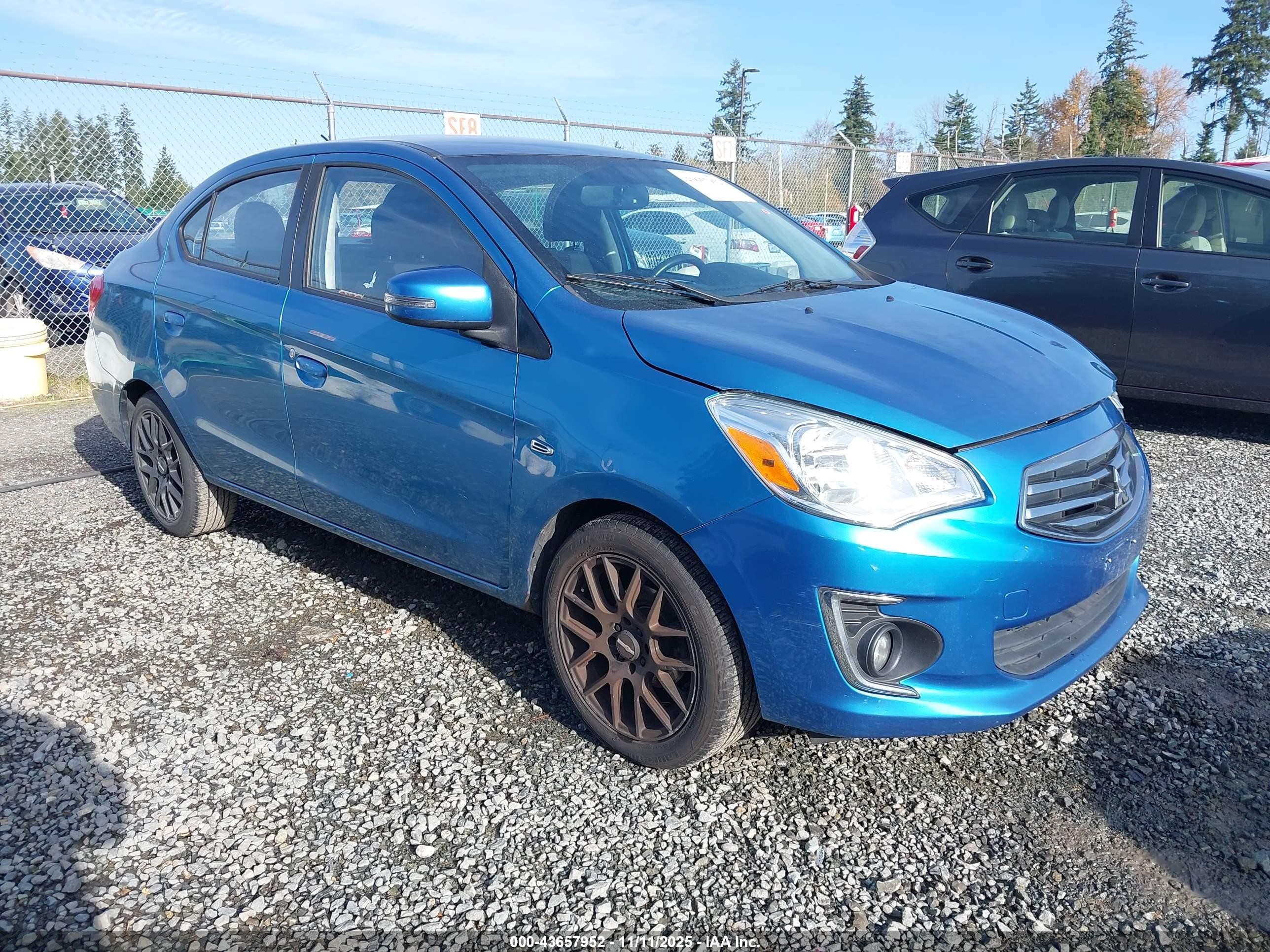2018 Mitsubishi Mirage G4 Se Blue vin: ML32F4FJ9JHF10810