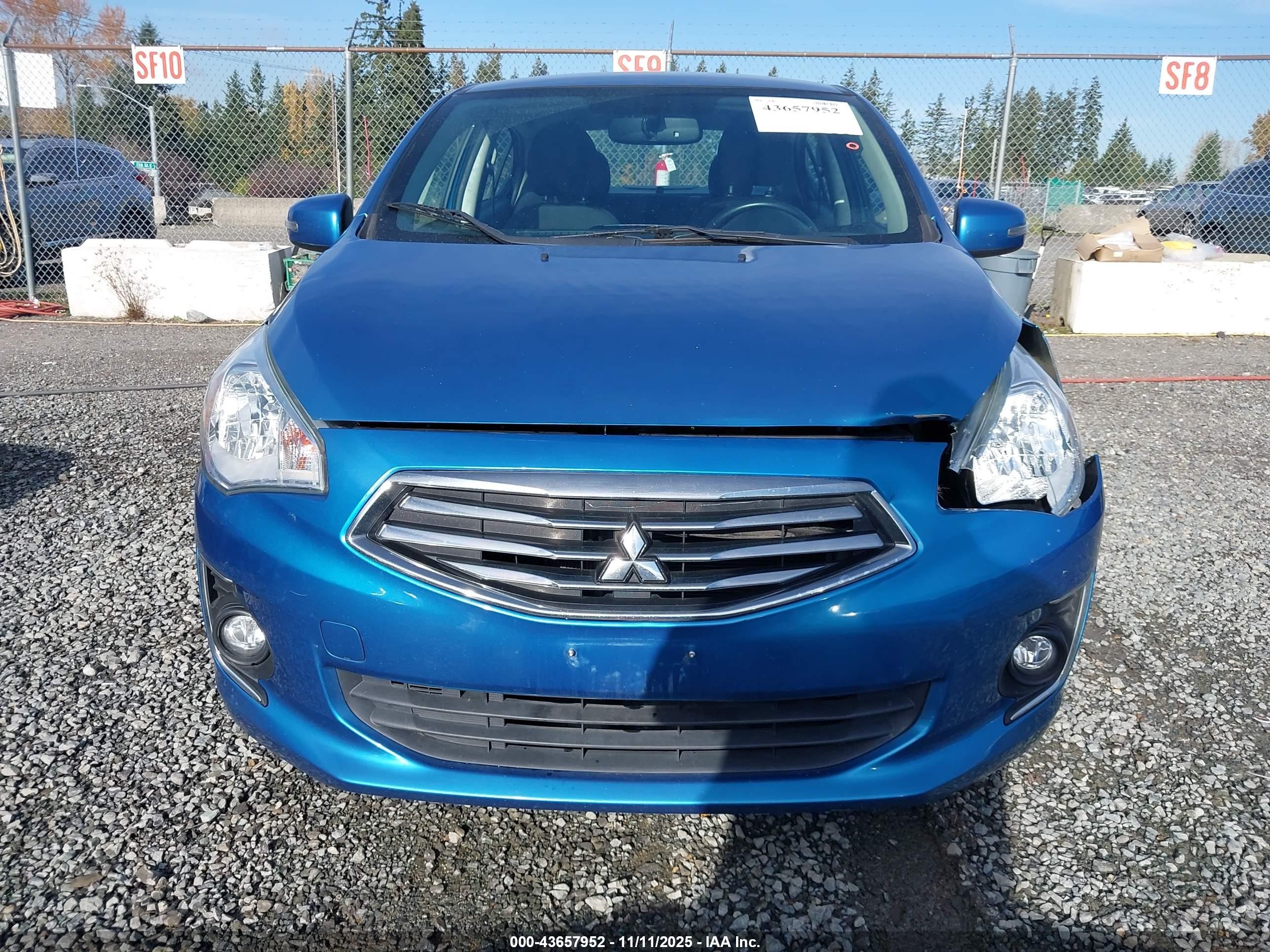 2018 Mitsubishi Mirage G4 Se Blue vin: ML32F4FJ9JHF10810