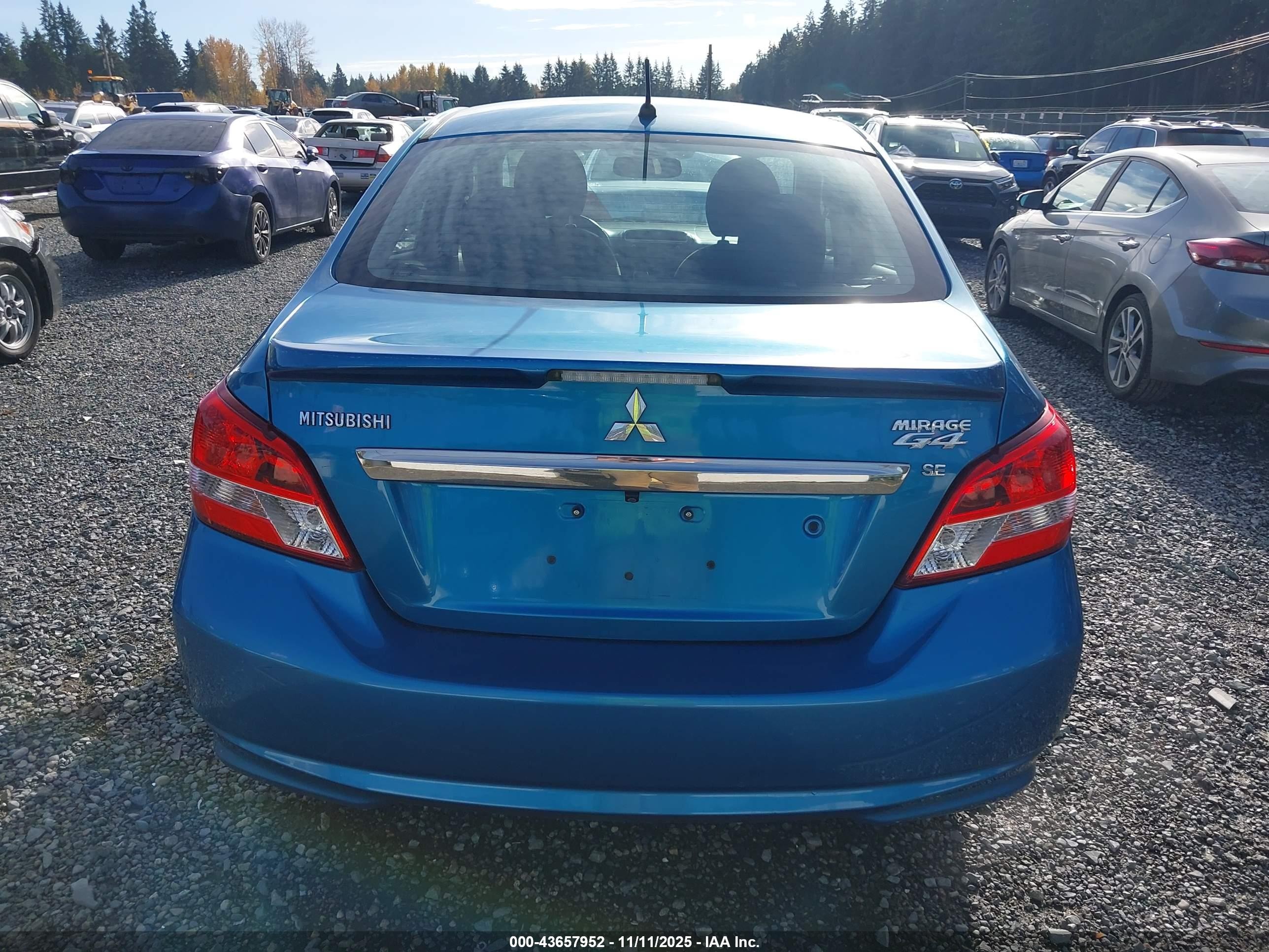 2018 Mitsubishi Mirage G4 Se Blue vin: ML32F4FJ9JHF10810