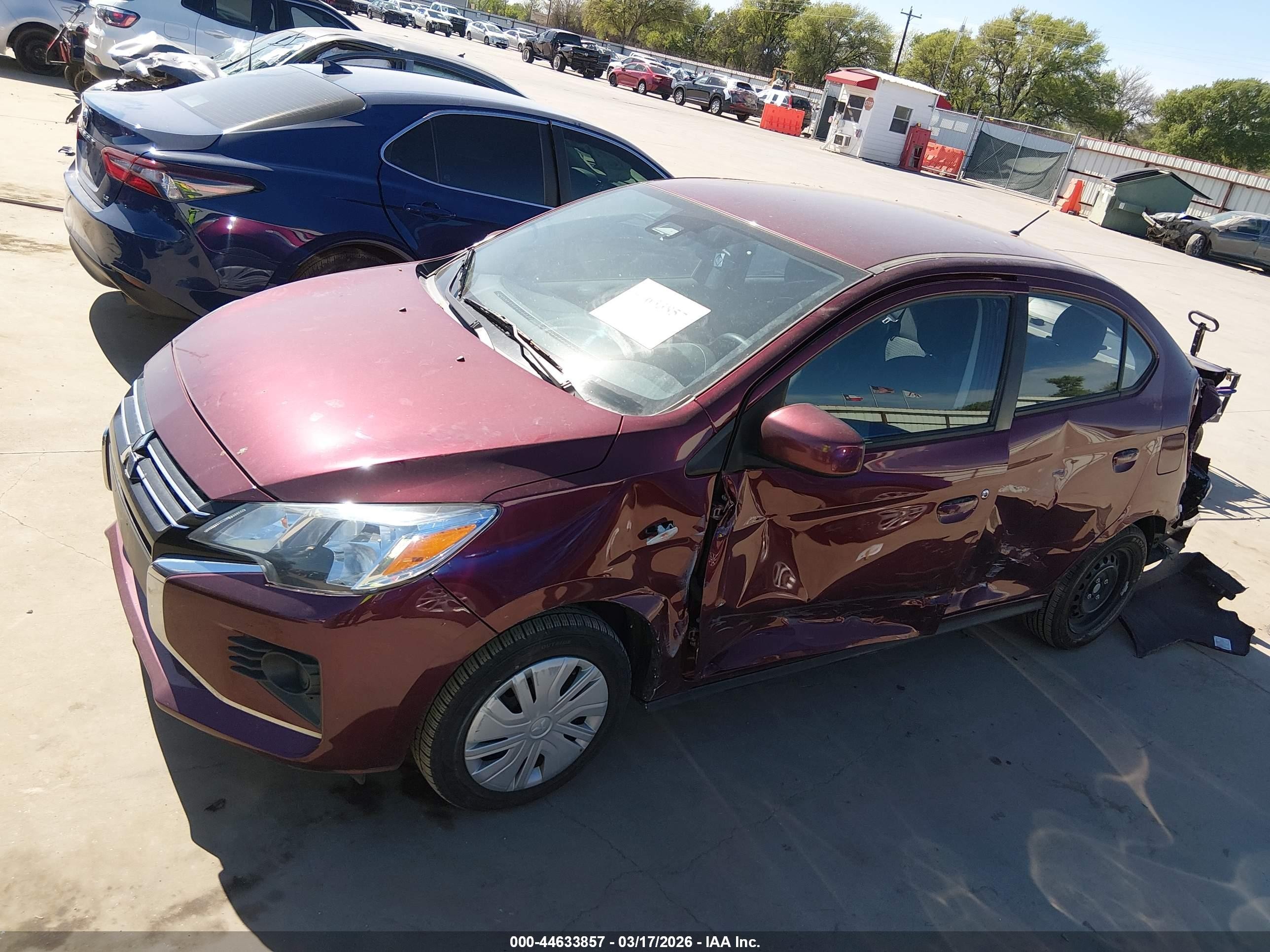 2023 Mitsubishi Mirage G4 Es Темно-бордовый vin: ML32FUFJ7PHF04402