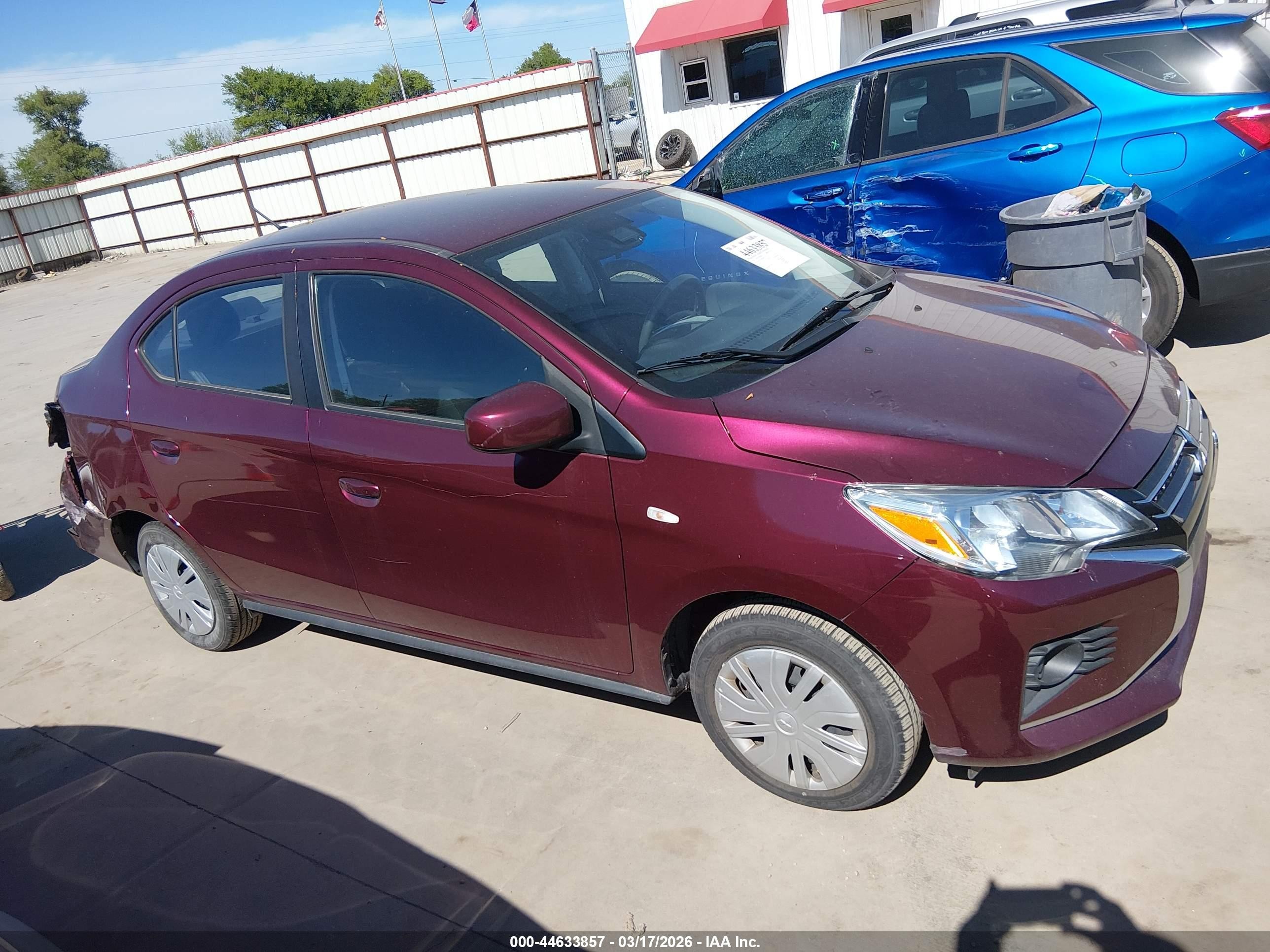 2023 Mitsubishi Mirage G4 Es Темно-бордовый vin: ML32FUFJ7PHF04402