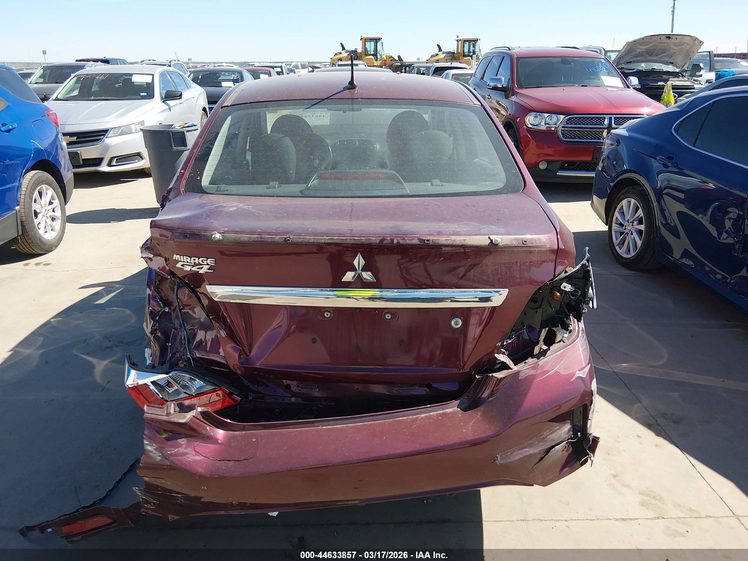 2023 Mitsubishi Mirage G4 Es Темно-бордовый vin: ML32FUFJ7PHF04402