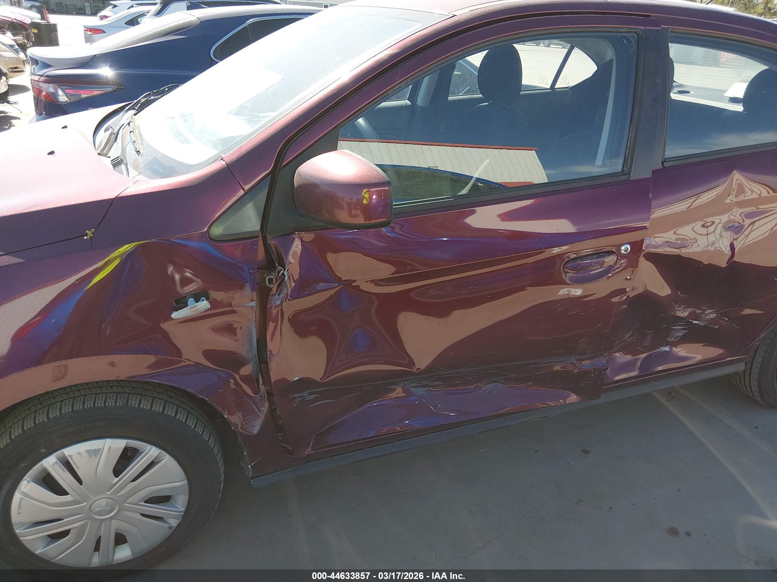 2023 Mitsubishi Mirage G4 Es Темно-бордовый vin: ML32FUFJ7PHF04402