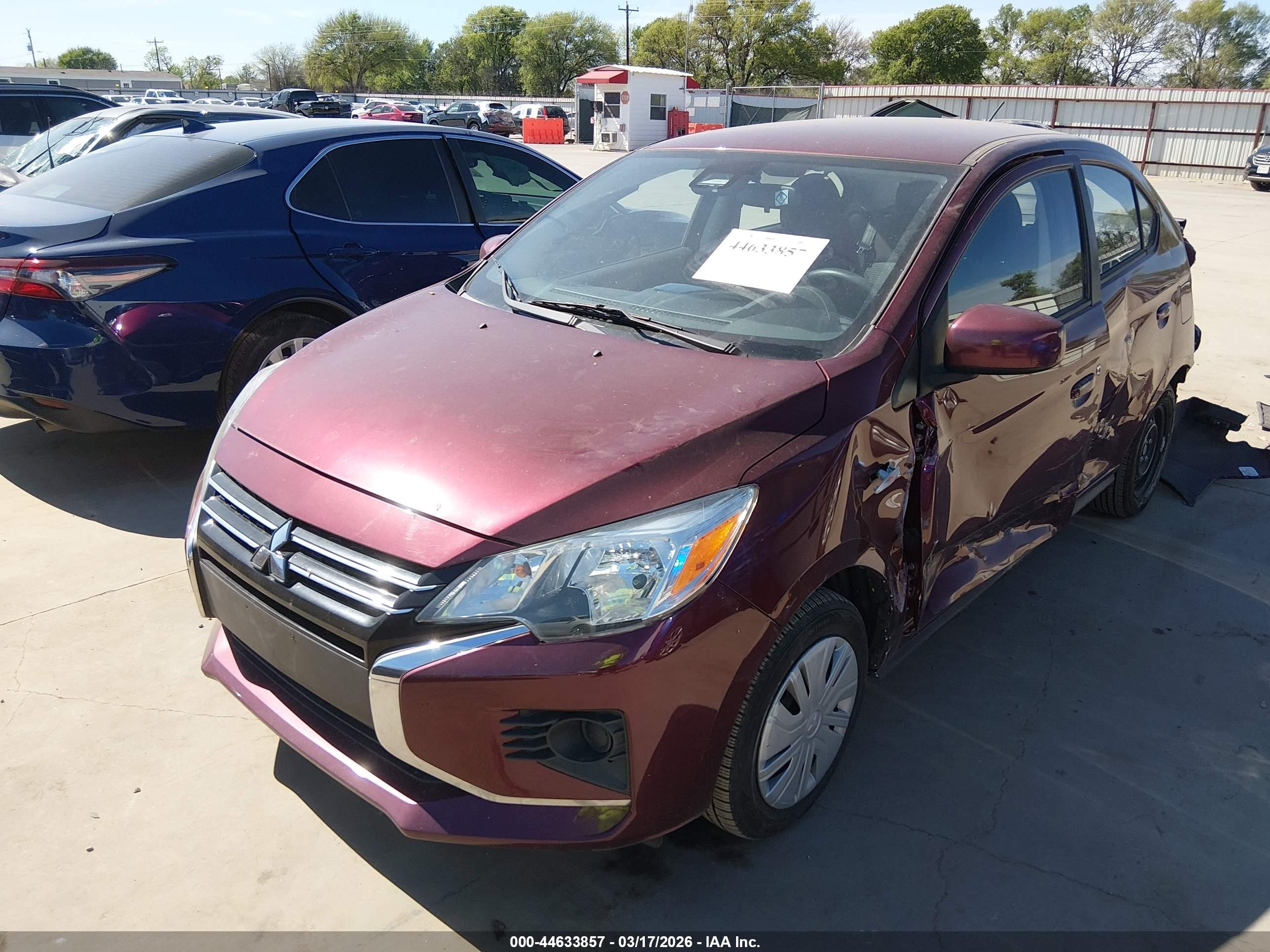 2023 Mitsubishi Mirage G4 Es Темно-бордовый vin: ML32FUFJ7PHF04402