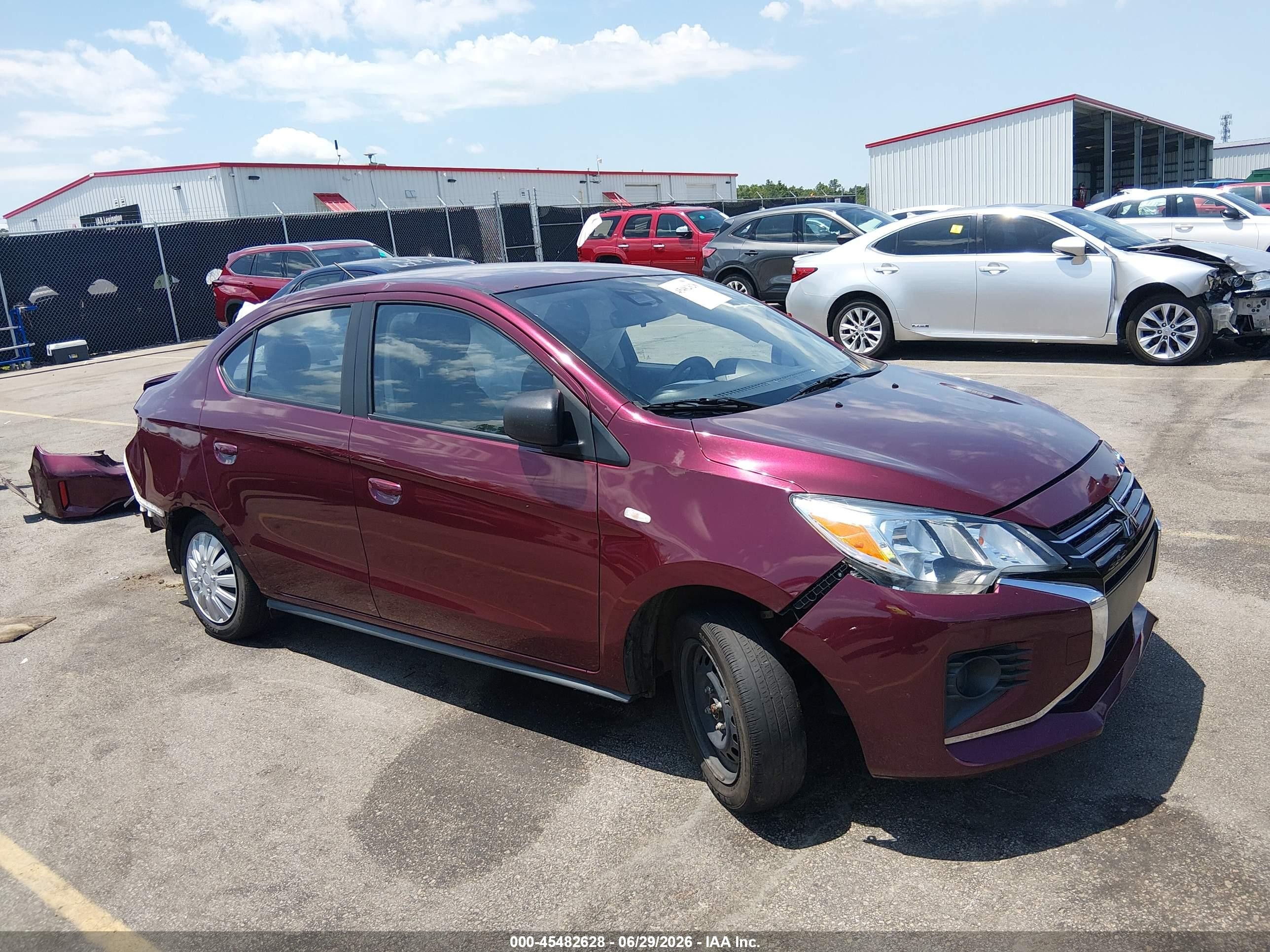 2024 Mitsubishi Mirage G4 Es Burgundy vin: ML32FUFJ7RHF08999