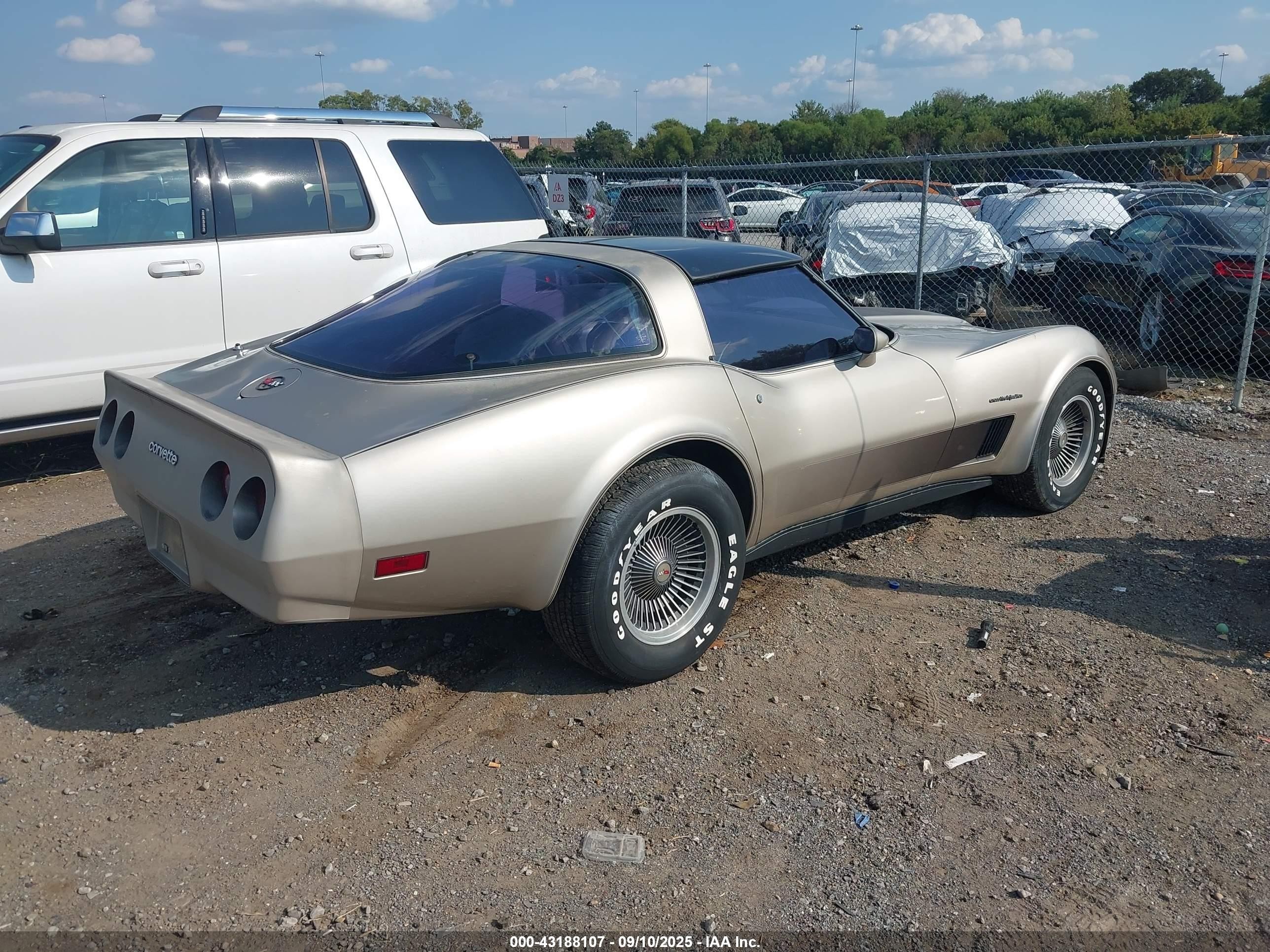 1982 Chevrolet Corvette   Золотой vin: MVIN56228IND     