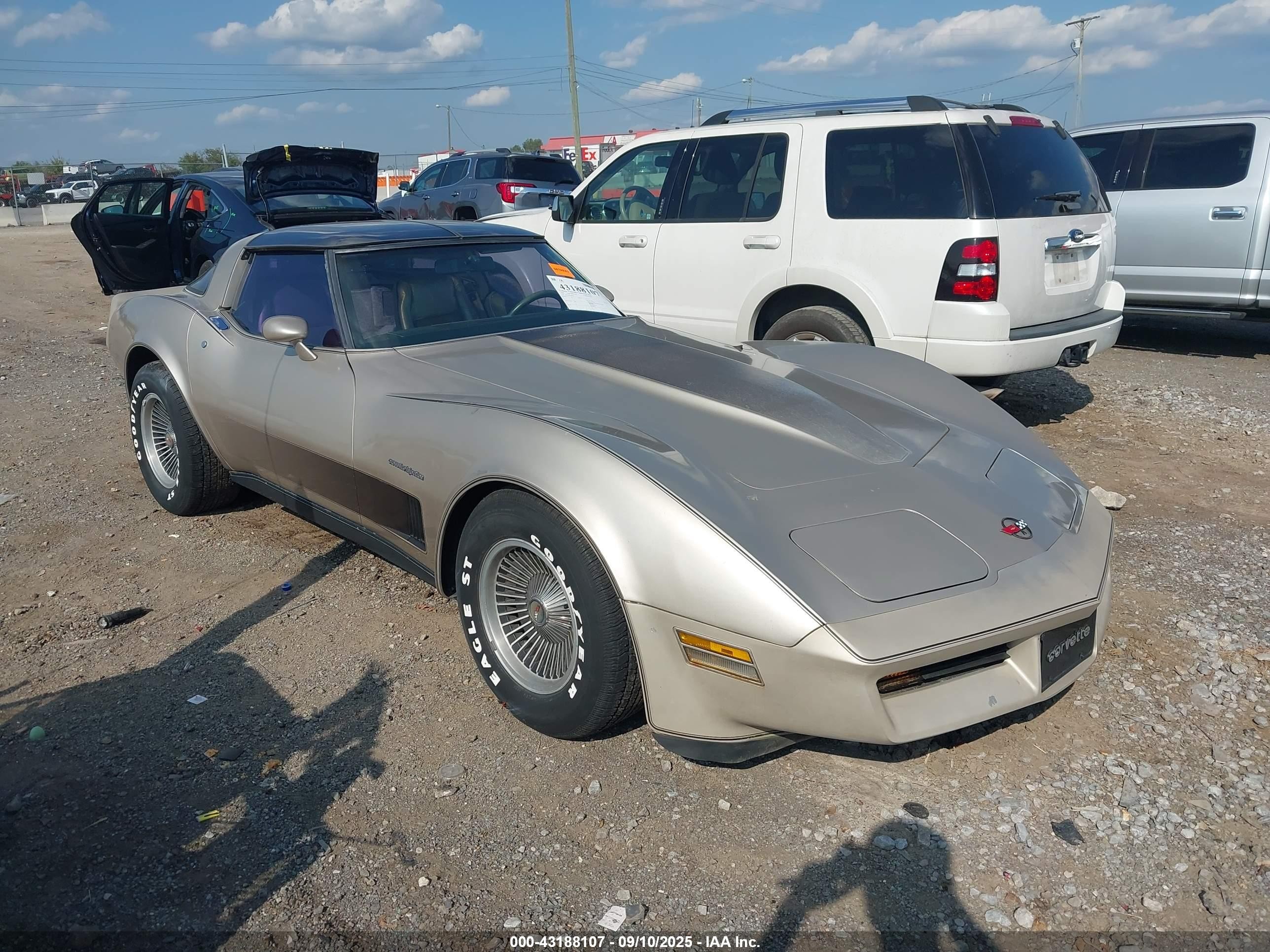 1982 Chevrolet Corvette   Золотой vin: MVIN56228IND     
