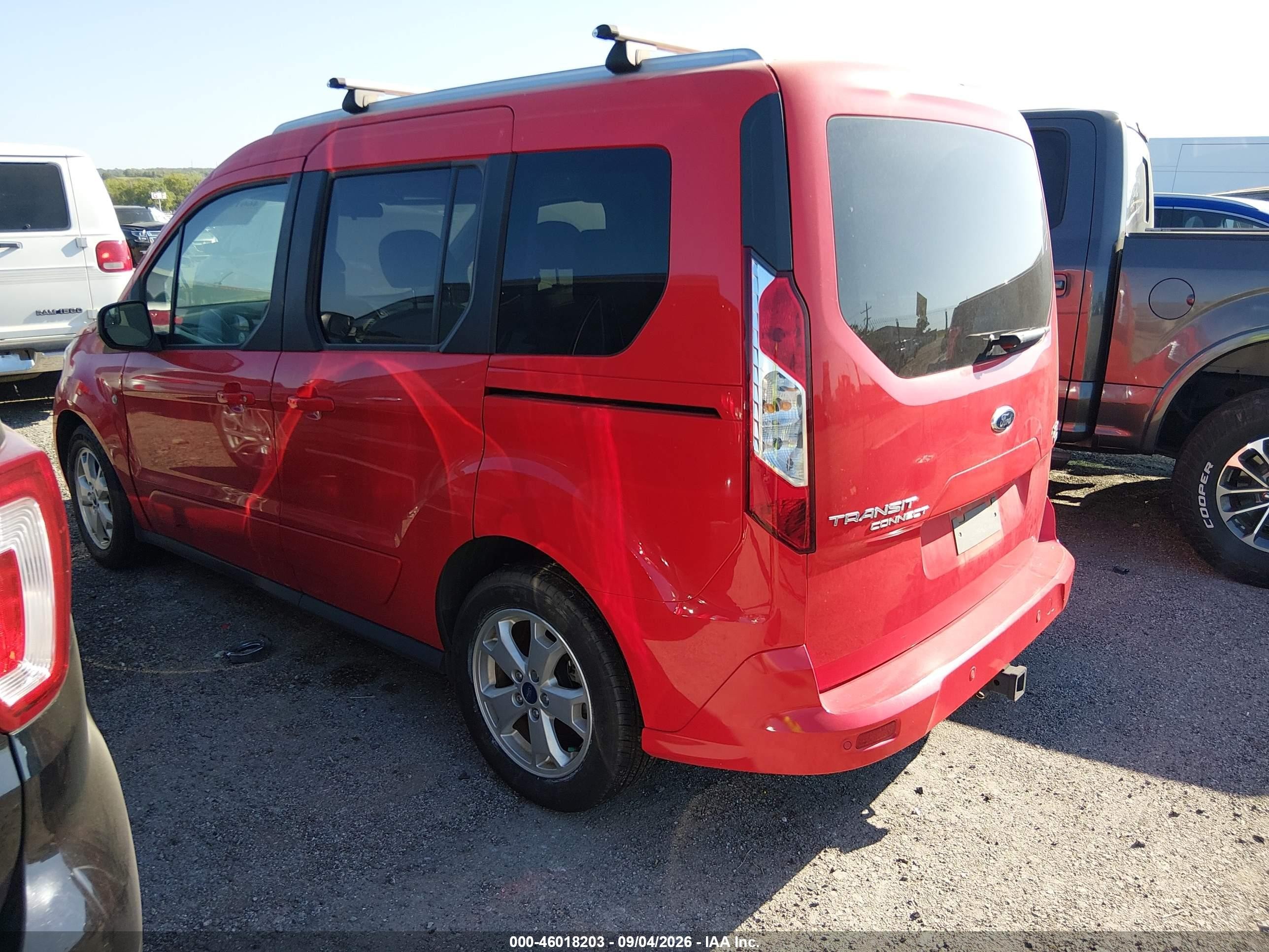 2015 Ford Transit Connect Xlt Red vin: NM0AE8FX0F1174630