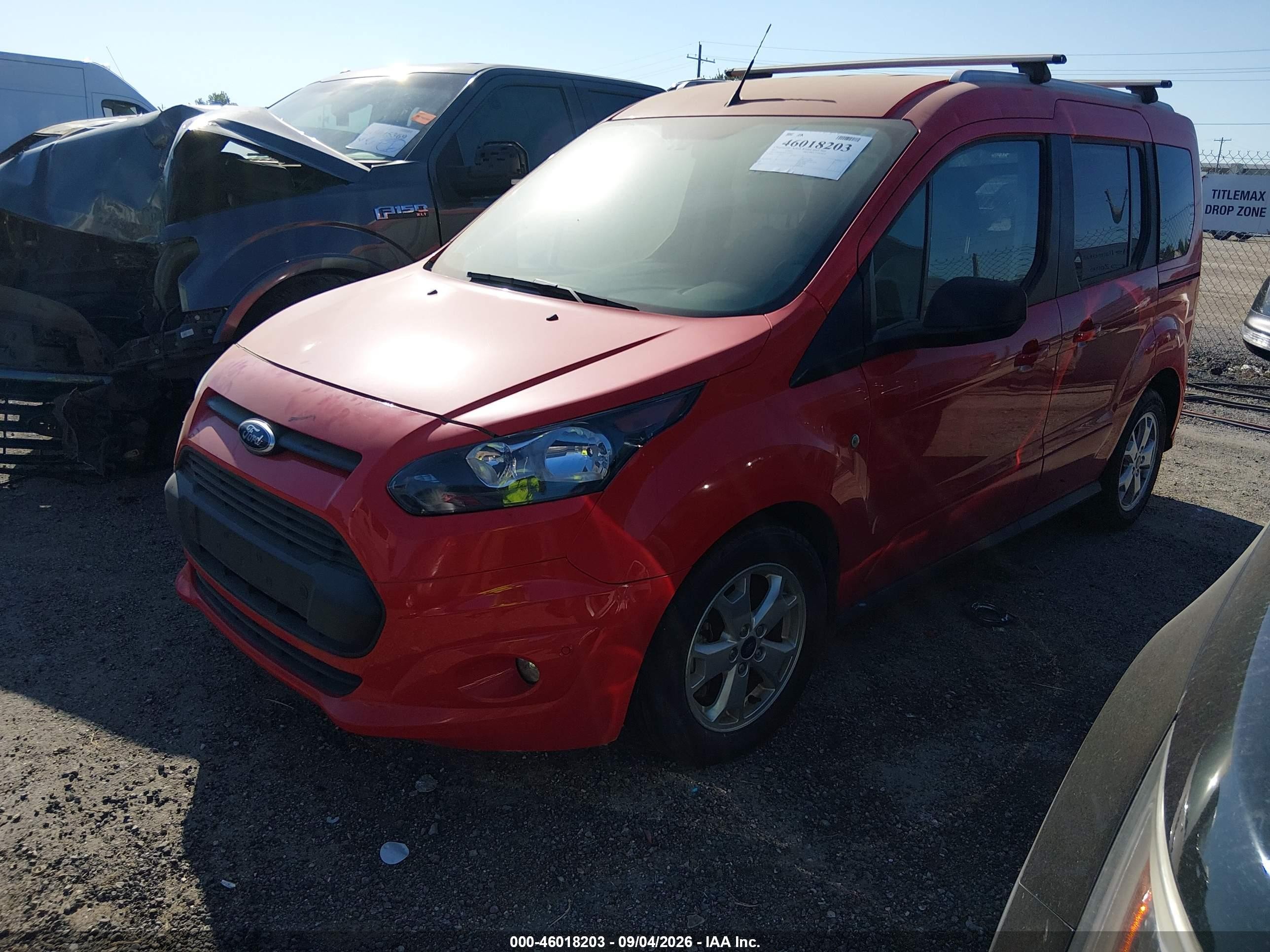 2015 Ford Transit Connect Xlt Red vin: NM0AE8FX0F1174630
