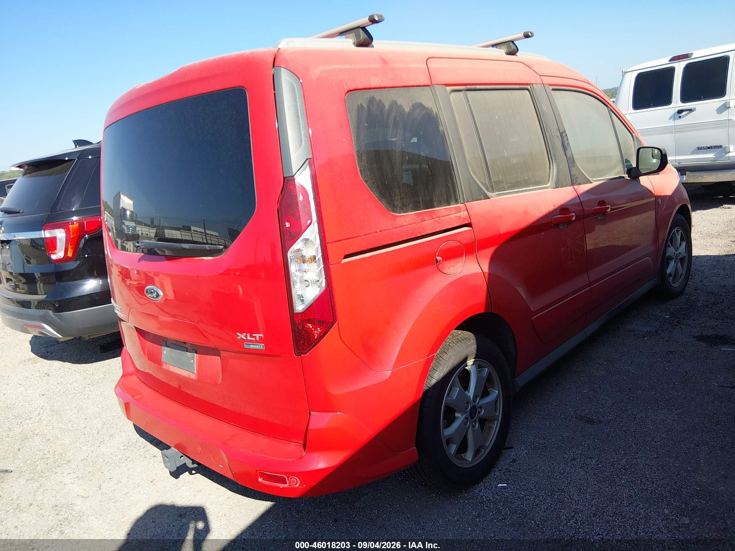 2015 Ford Transit Connect Xlt Red vin: NM0AE8FX0F1174630