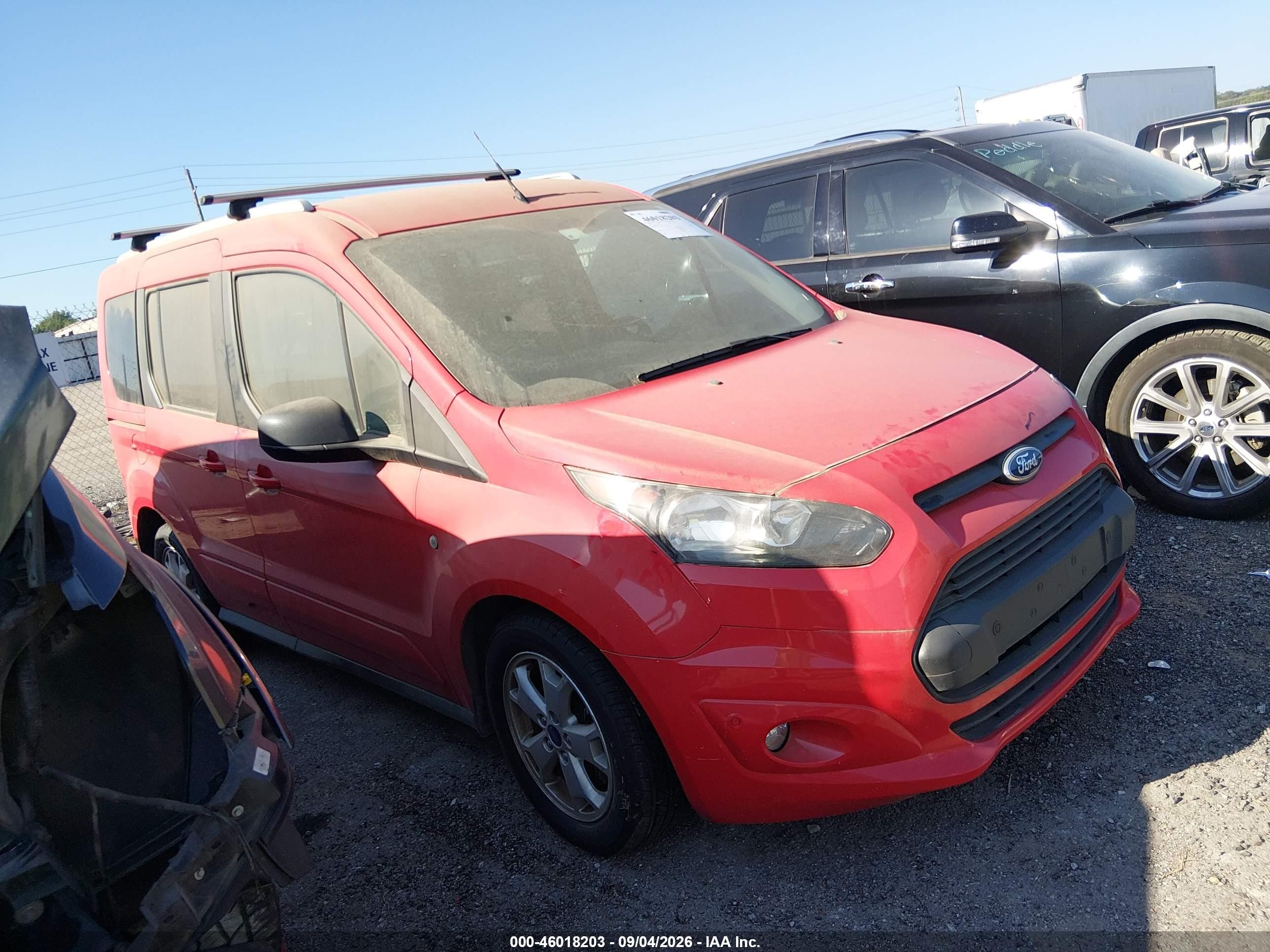 2015 Ford Transit Connect Xlt Red vin: NM0AE8FX0F1174630