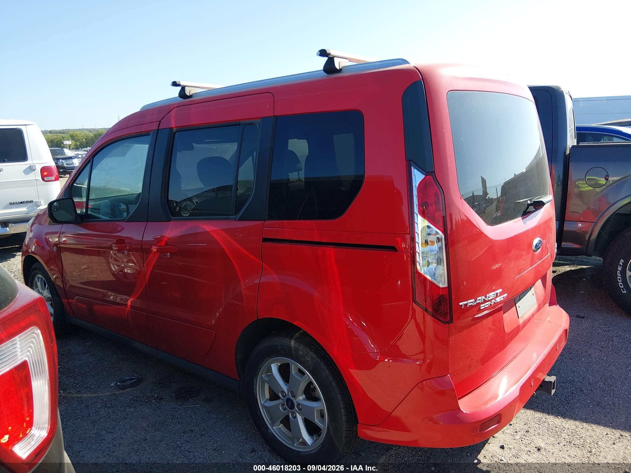 2015 Ford Transit Connect Xlt Red vin: NM0AE8FX0F1174630