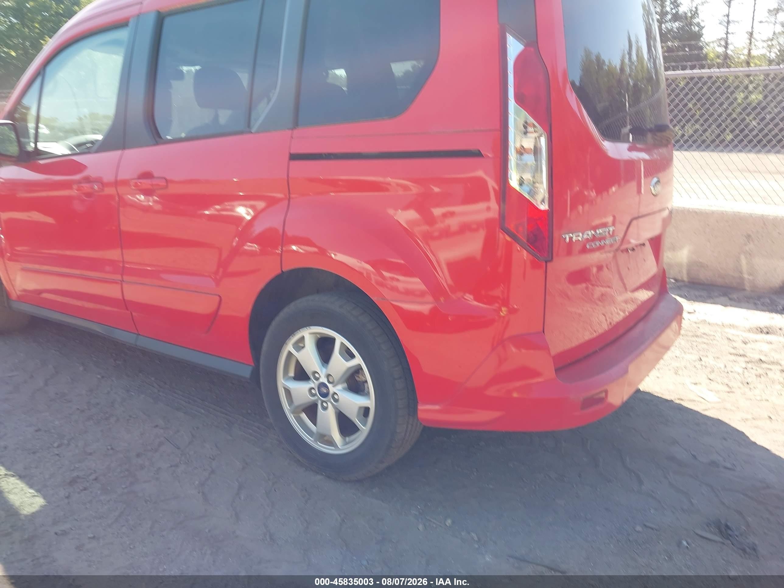 2014 Ford Transit Connect Xlt Red vin: NM0AE8FX1E1156927