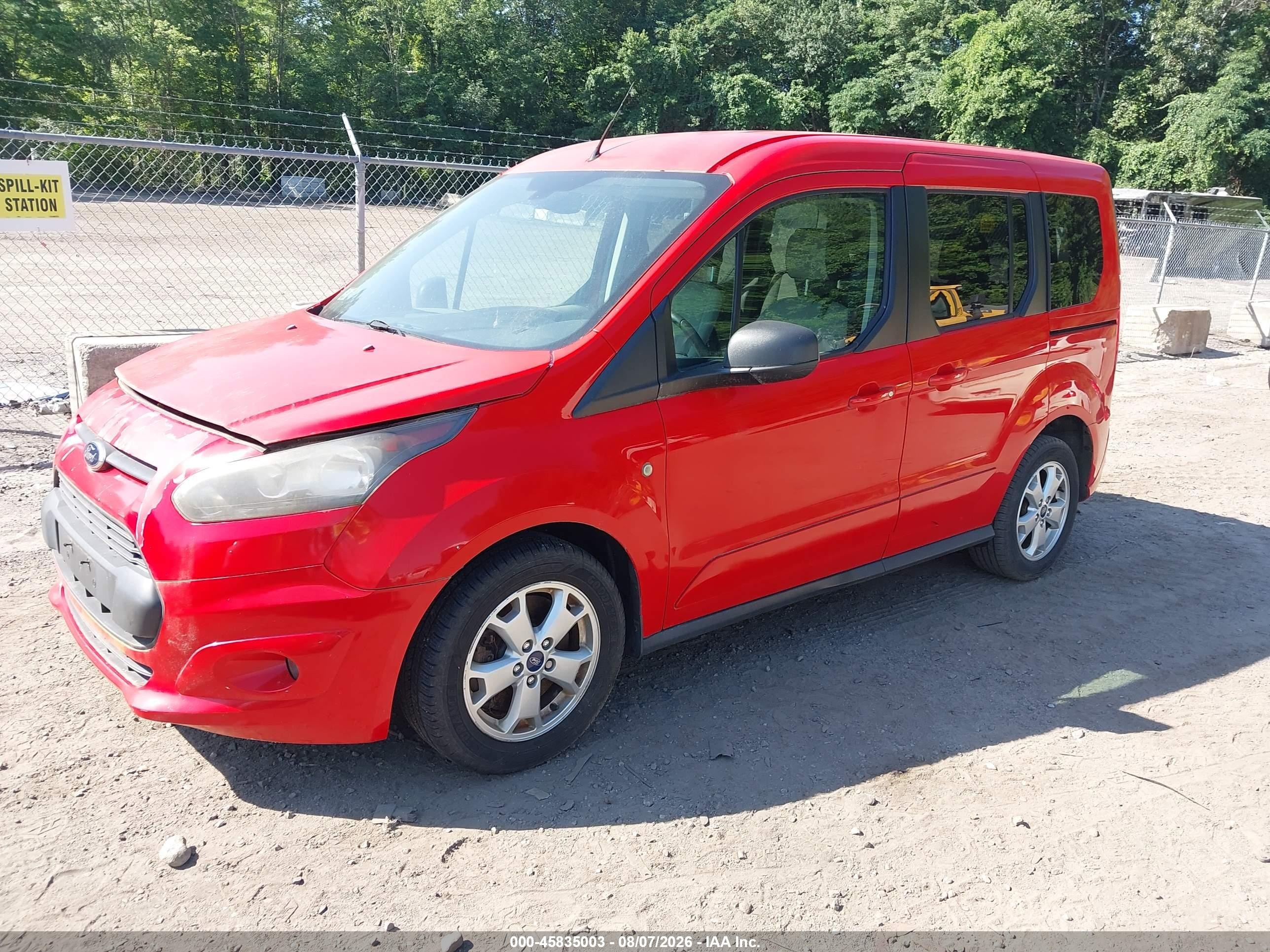 2014 Ford Transit Connect Xlt Red vin: NM0AE8FX1E1156927