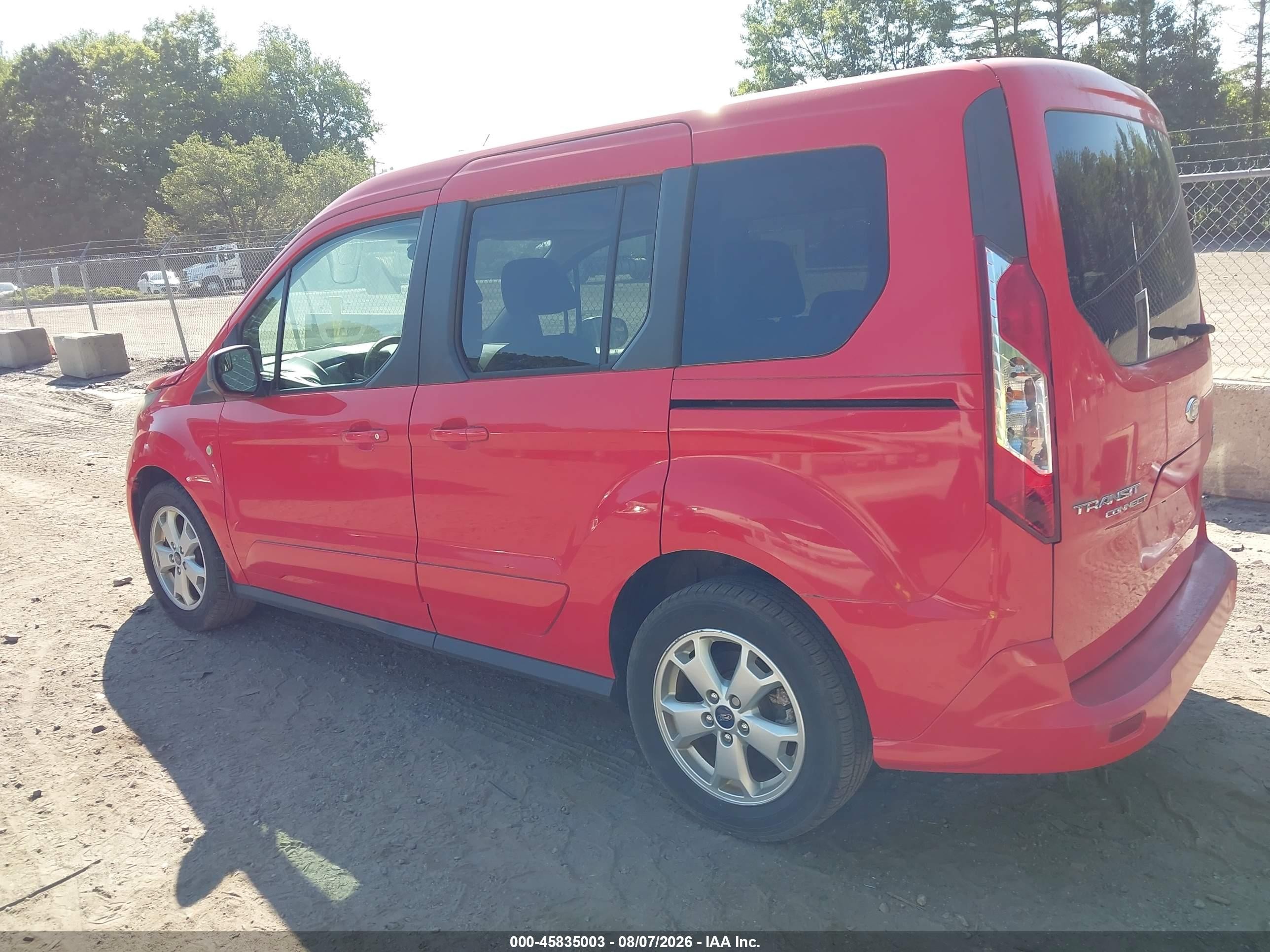 2014 Ford Transit Connect Xlt Red vin: NM0AE8FX1E1156927