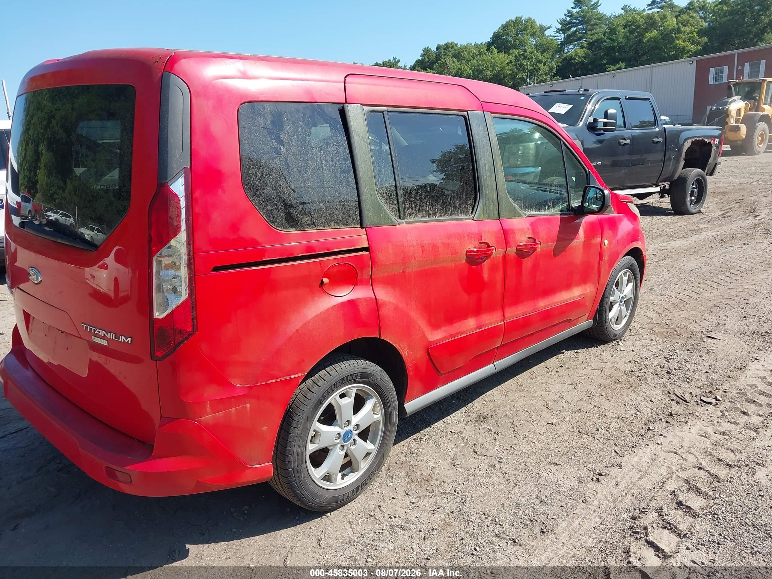 2014 Ford Transit Connect Xlt Red vin: NM0AE8FX1E1156927