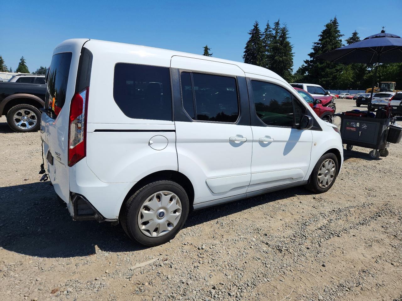 2015 Ford Transit Connect Xlt White vin: NM0AE8FX4F1202137