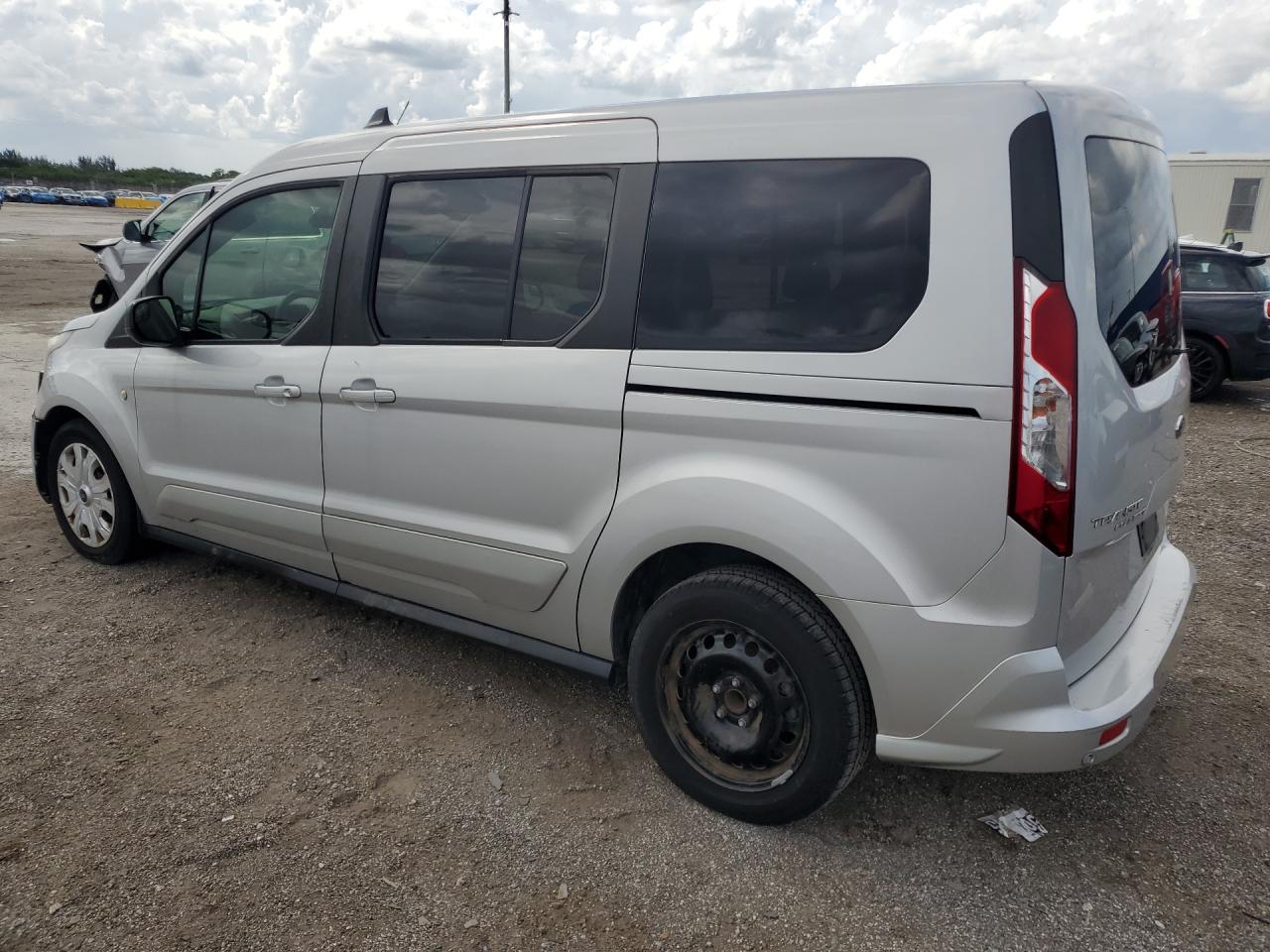 2019 Ford Transit Connect Xlt Silver vin: NM0GE9F27K1392126 Damage: Left Rear Wheel Cover, Missing, Replacement Required