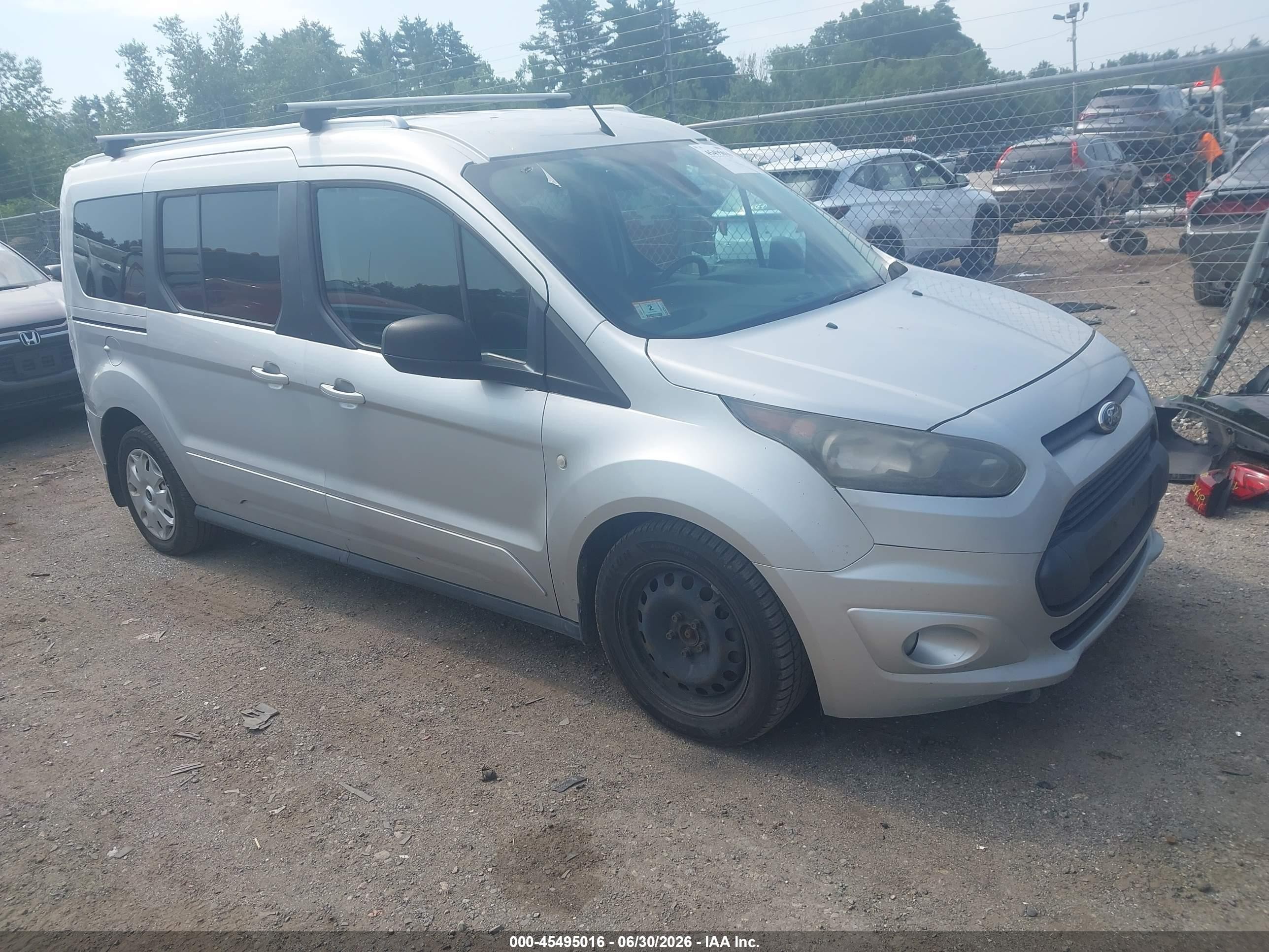 2014 Ford Transit Connect Xlt Silver vin: NM0GE9F71E1156720