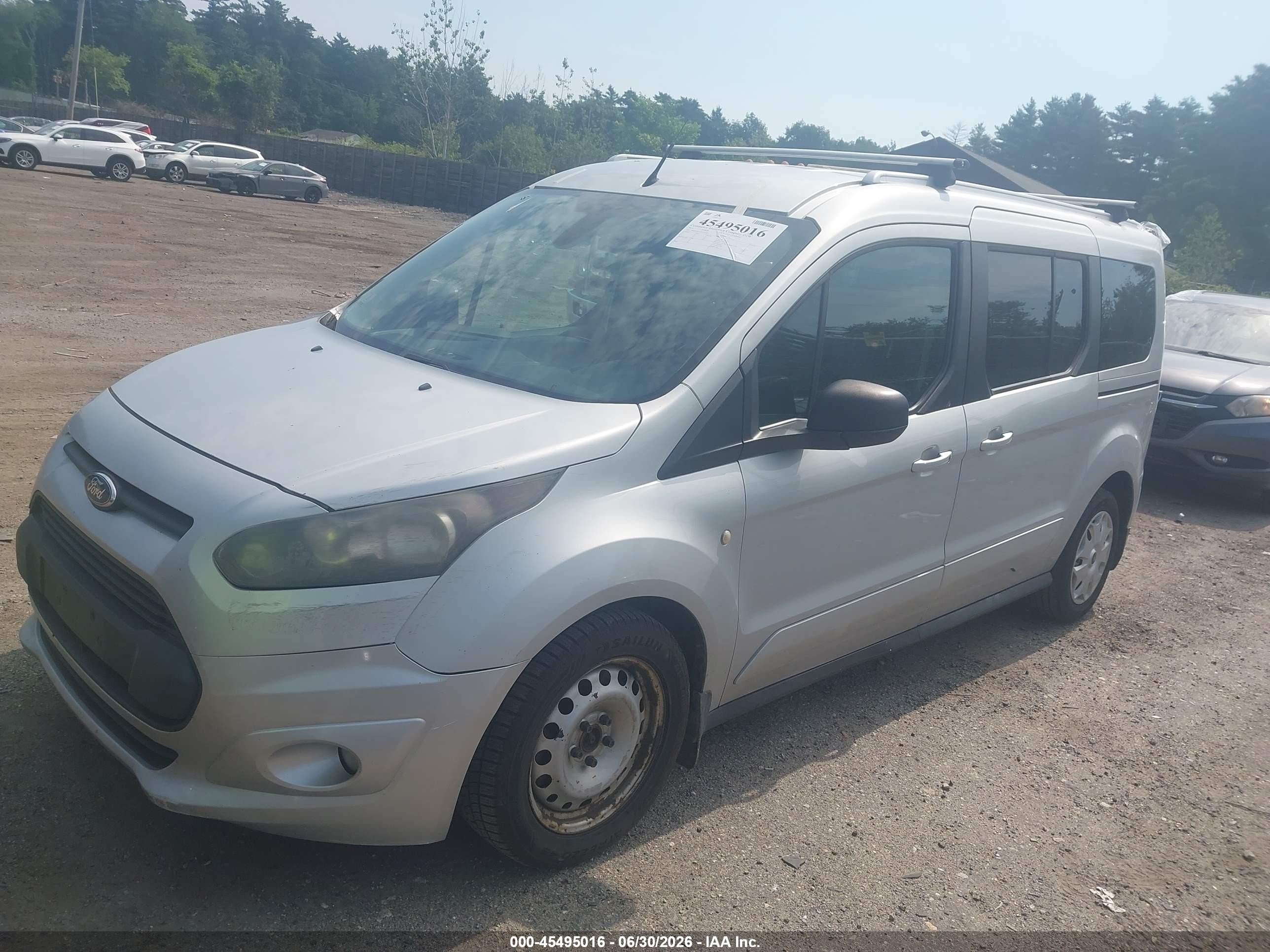 2014 Ford Transit Connect Xlt Серебряный vin: NM0GE9F71E1156720