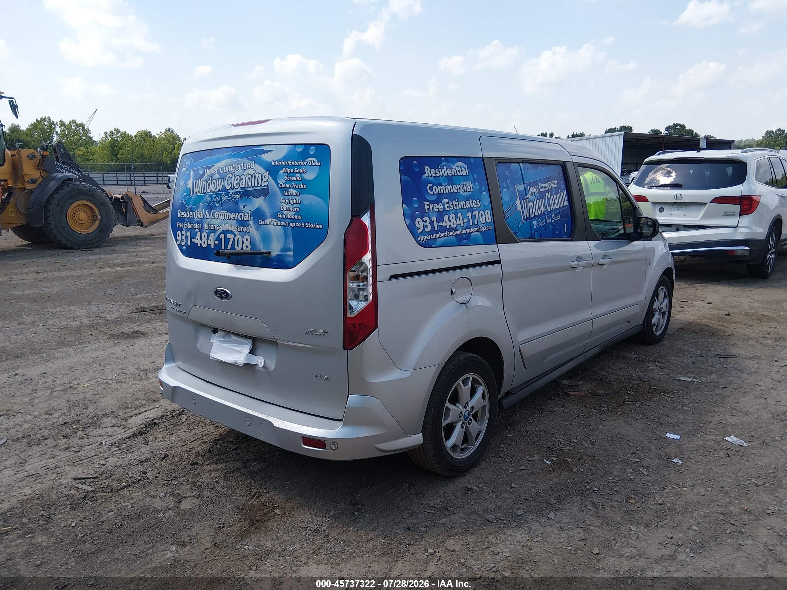 2015 Ford Transit Connect Xlt Silver vin: NM0GE9F71F1198757
