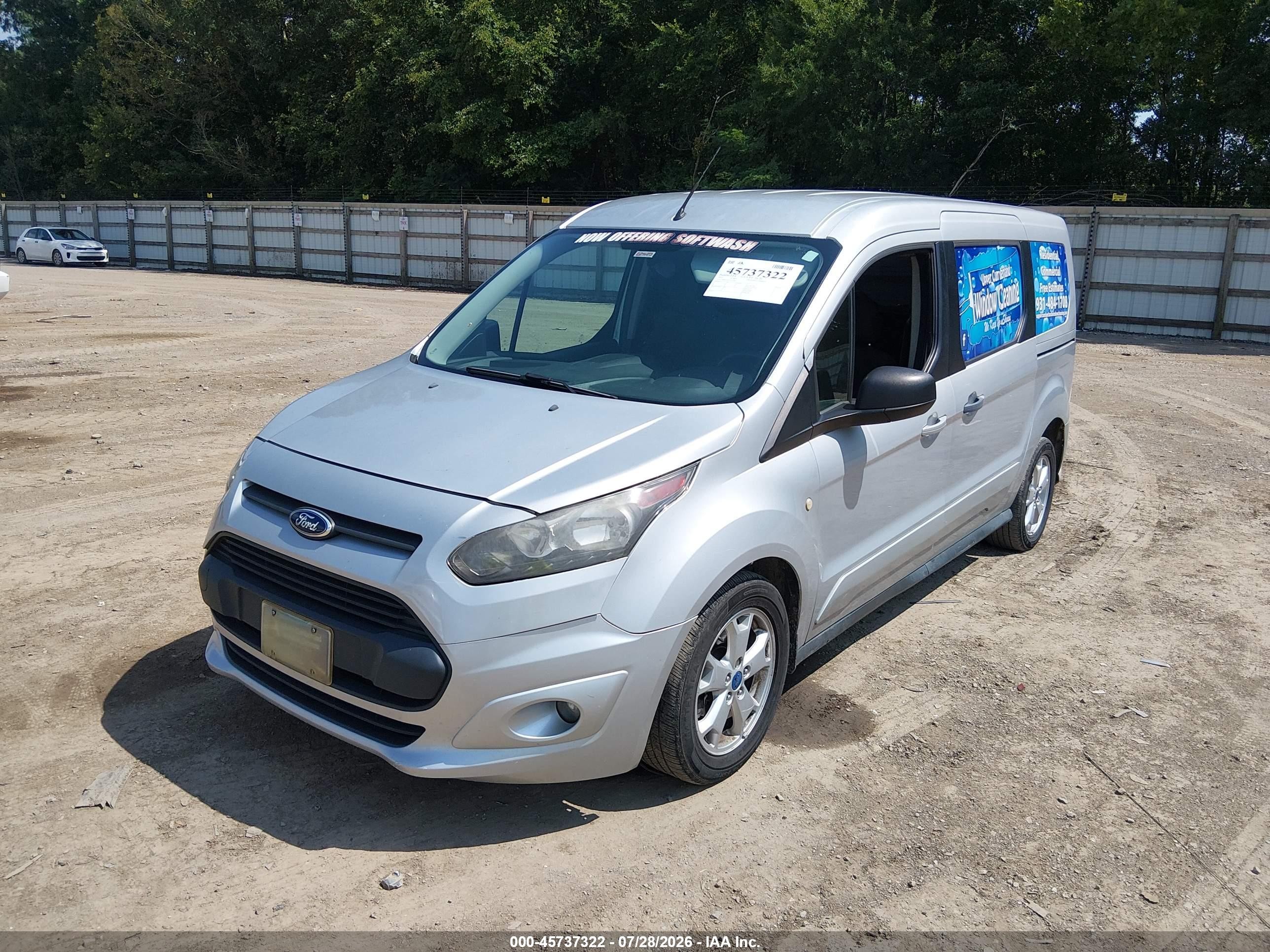 2015 Ford Transit Connect Xlt Silver vin: NM0GE9F71F1198757