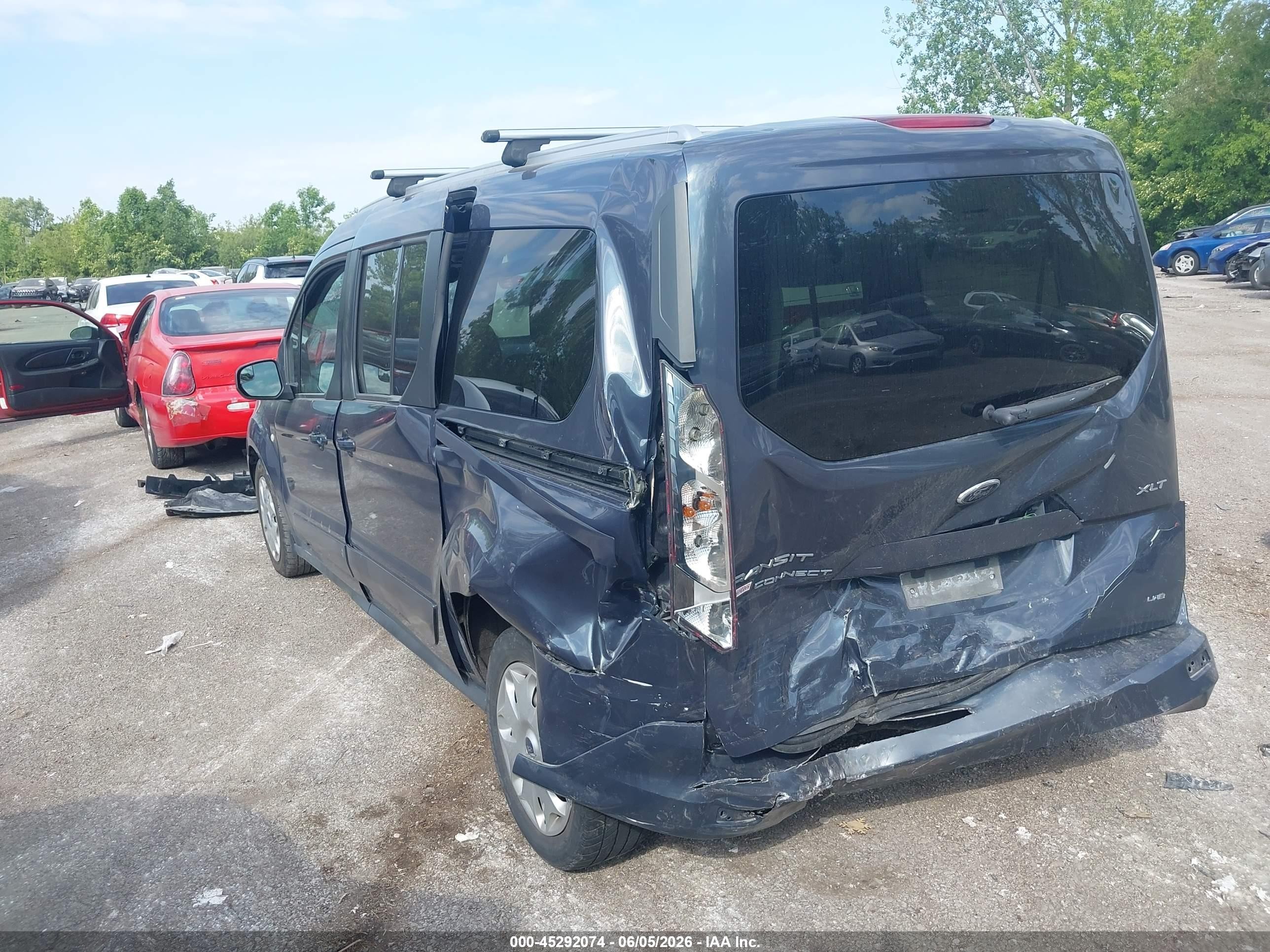 2014 Ford Transit Connect Xlt Blue vin: NM0GE9F73E1153124