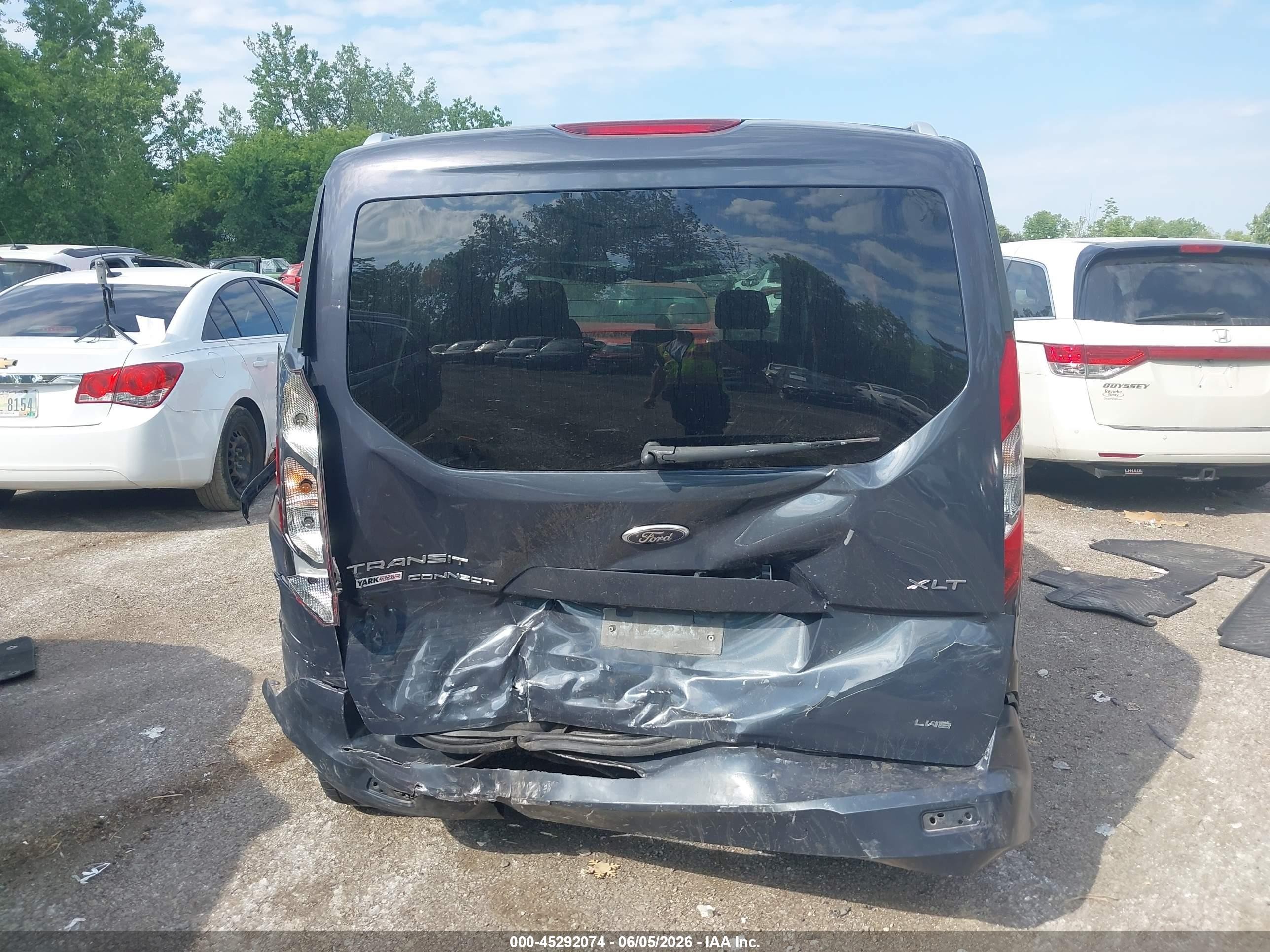 2014 Ford Transit Connect Xlt Blue vin: NM0GE9F73E1153124