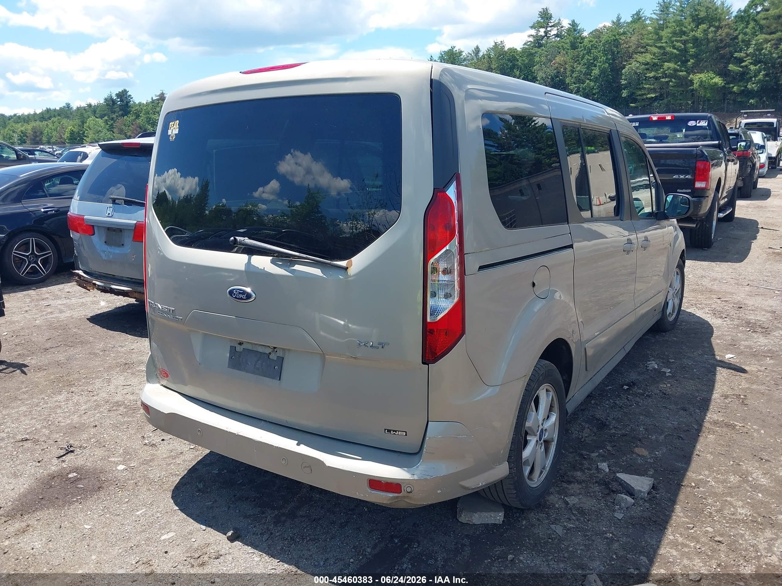 2014 Ford Transit Connect Xlt Коричневый vin: NM0GE9F74E1159921