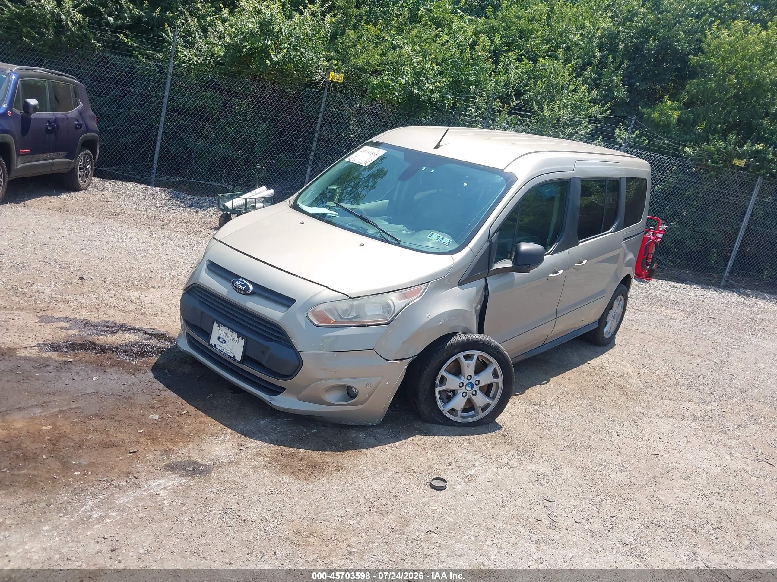 2014 Ford Transit Connect Xlt Золотой vin: NM0GE9F75E1138169