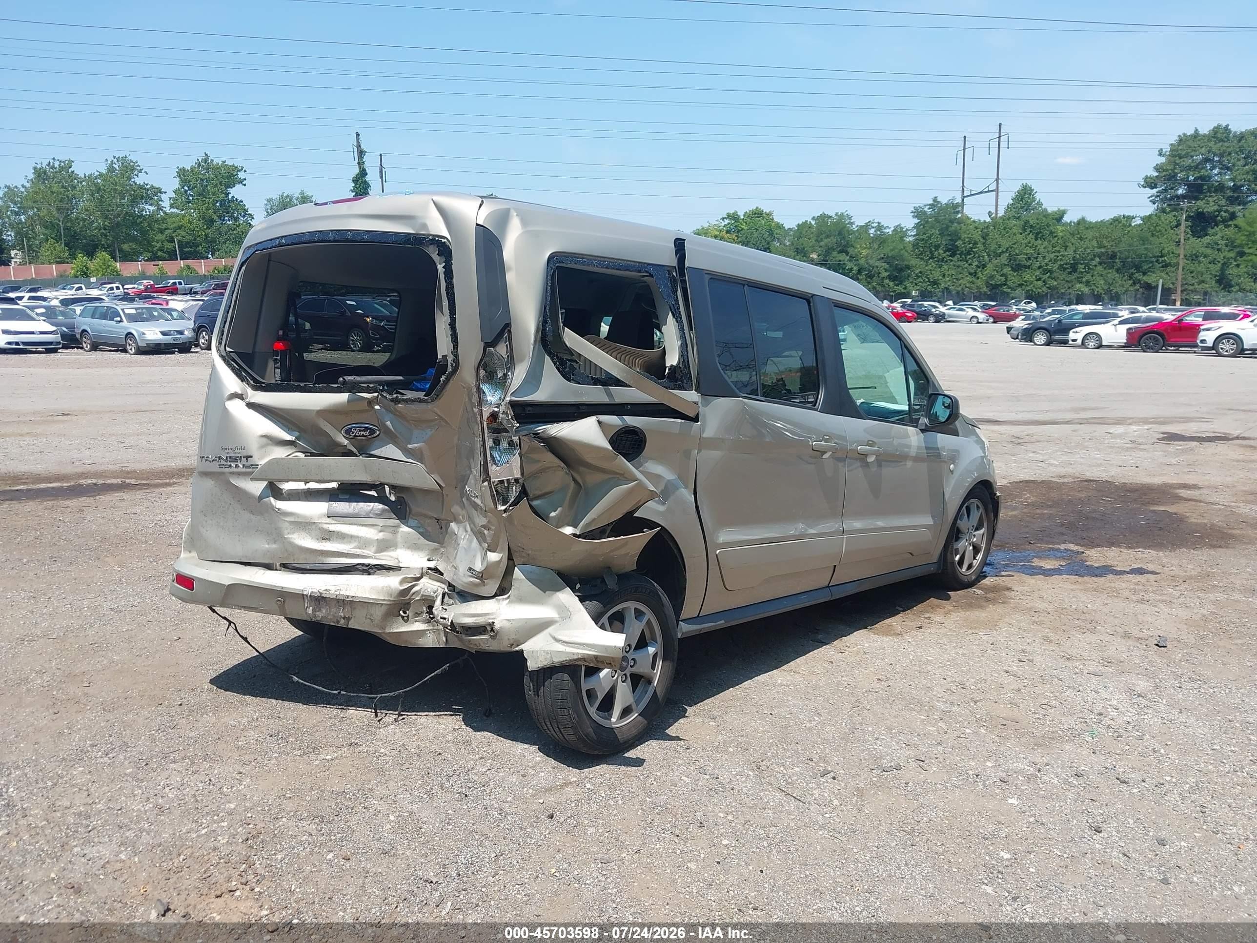 2014 Ford Transit Connect Xlt Золотой vin: NM0GE9F75E1138169
