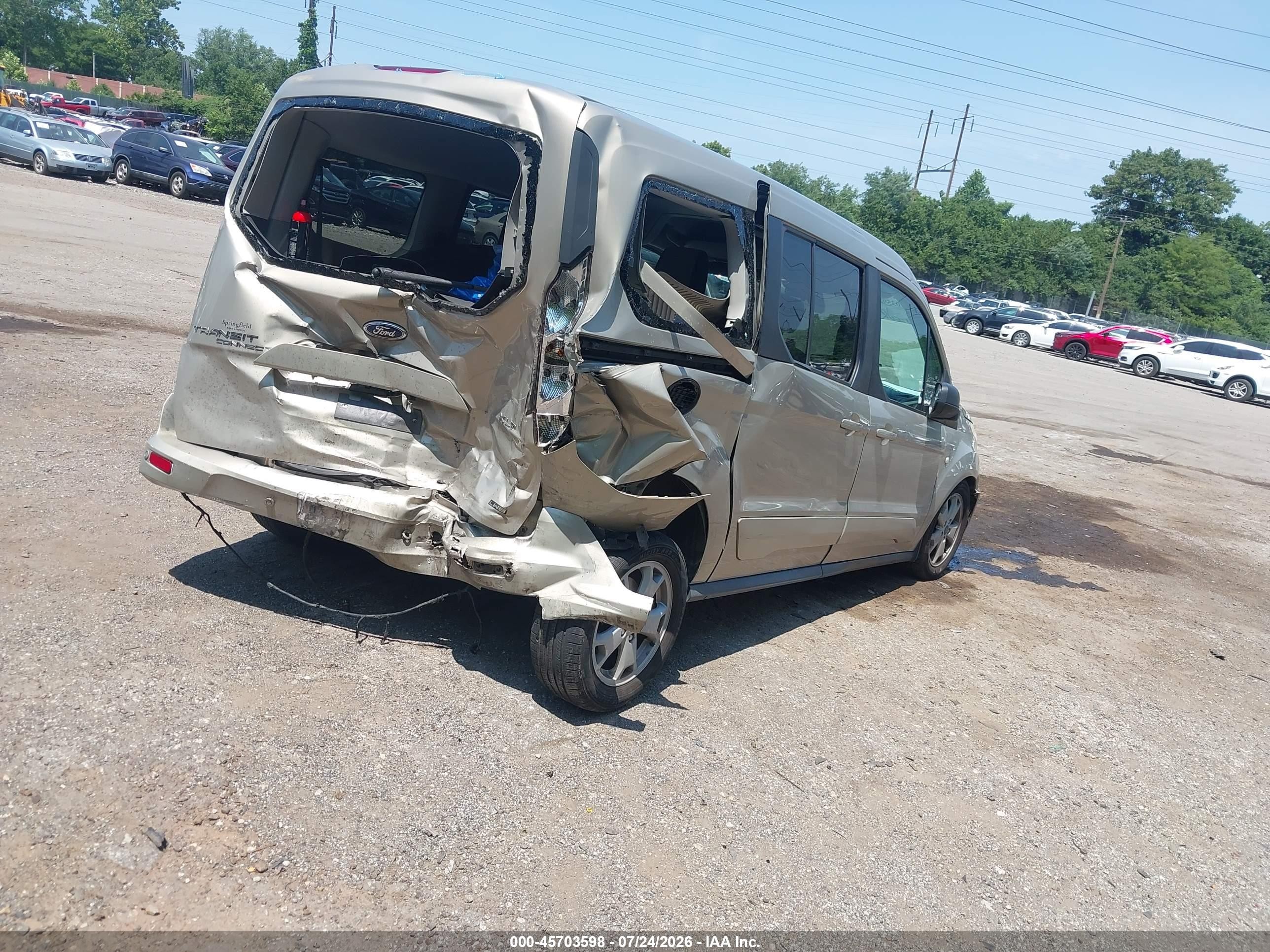 2014 Ford Transit Connect Xlt Золотой vin: NM0GE9F75E1138169