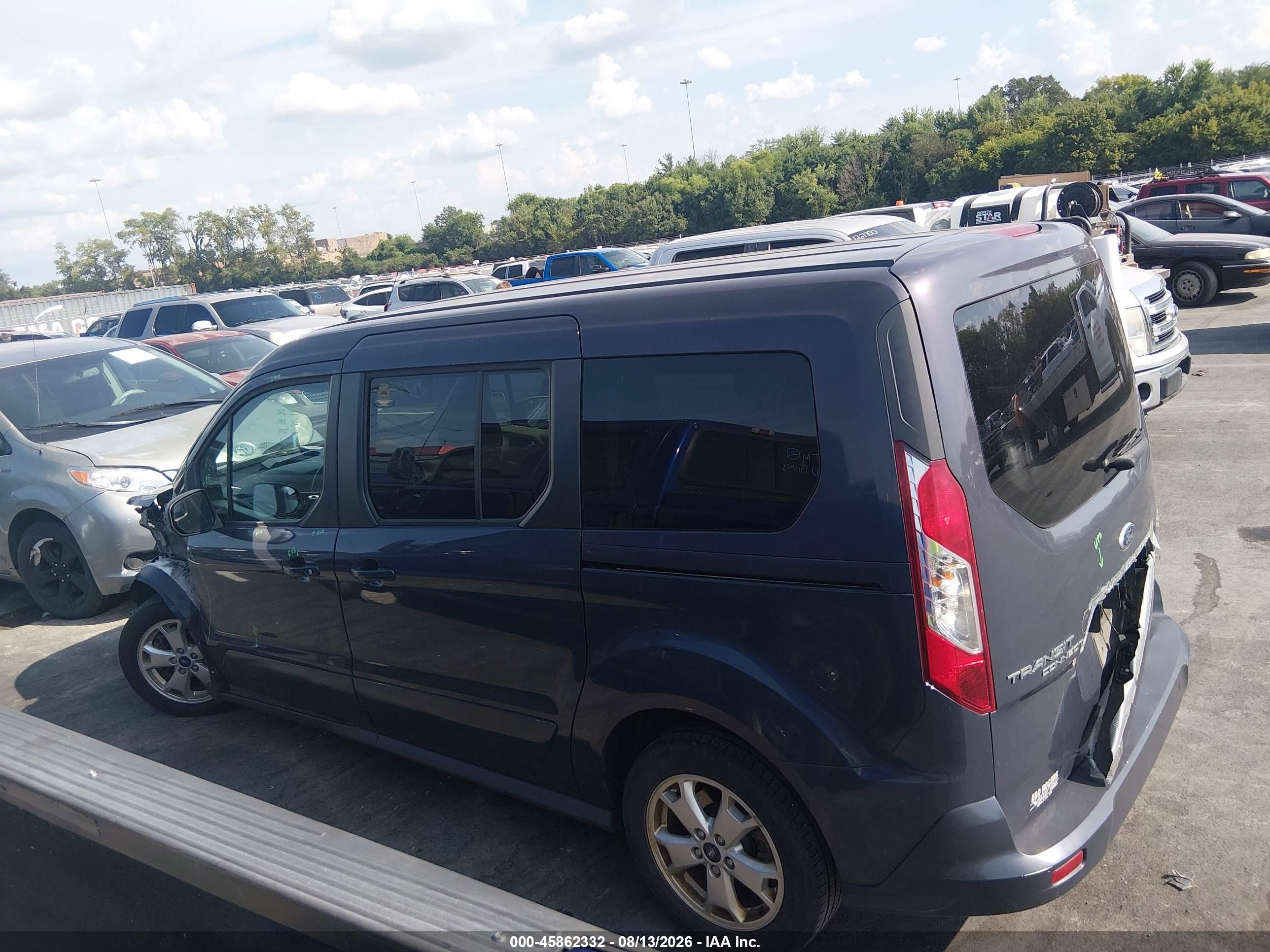 2014 Ford Transit Connect Xlt Blue vin: NM0GE9F75E1158633